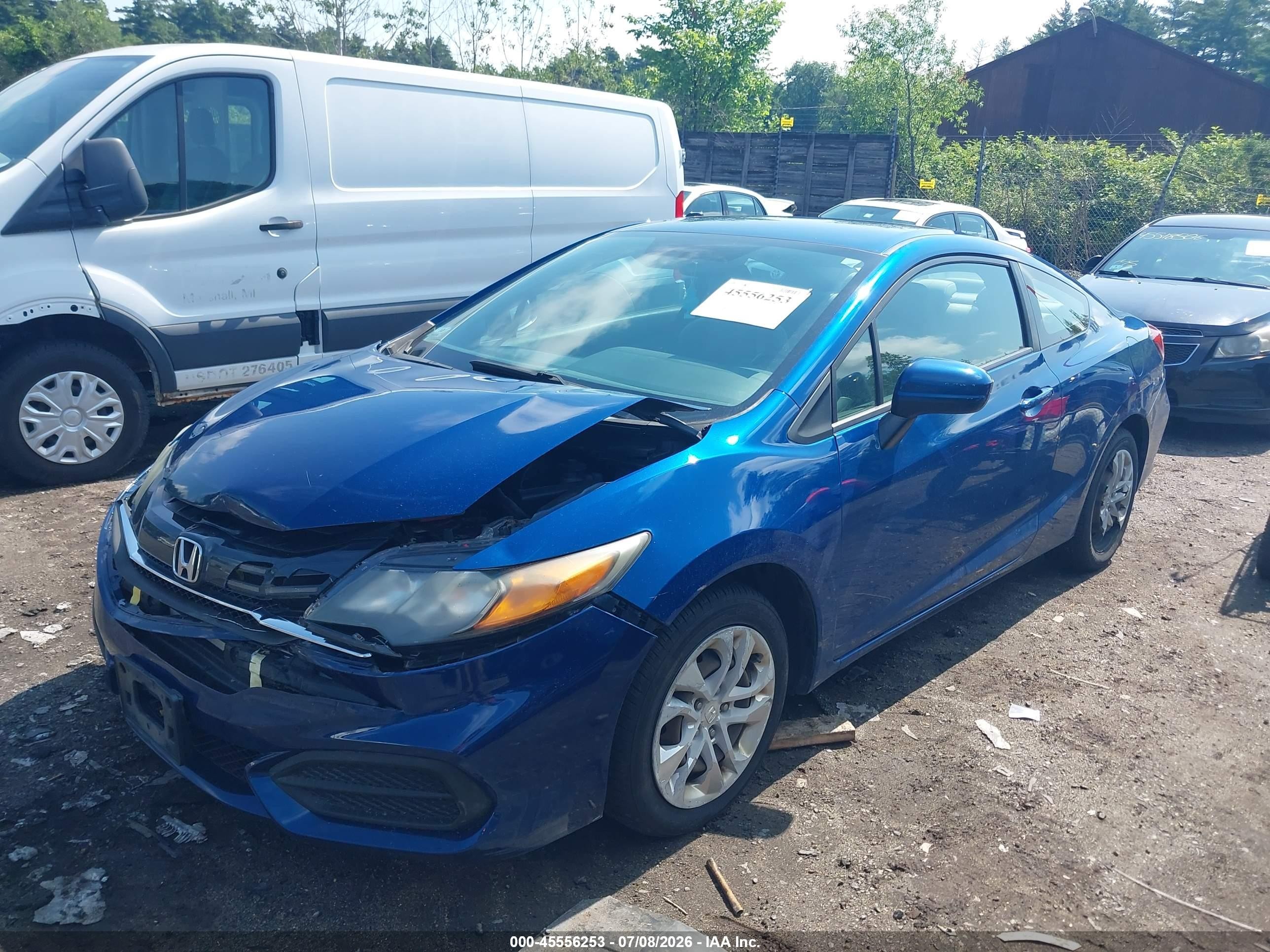 2015 Honda Civic Lx Blue vin: 2HGFG3B51FH525381