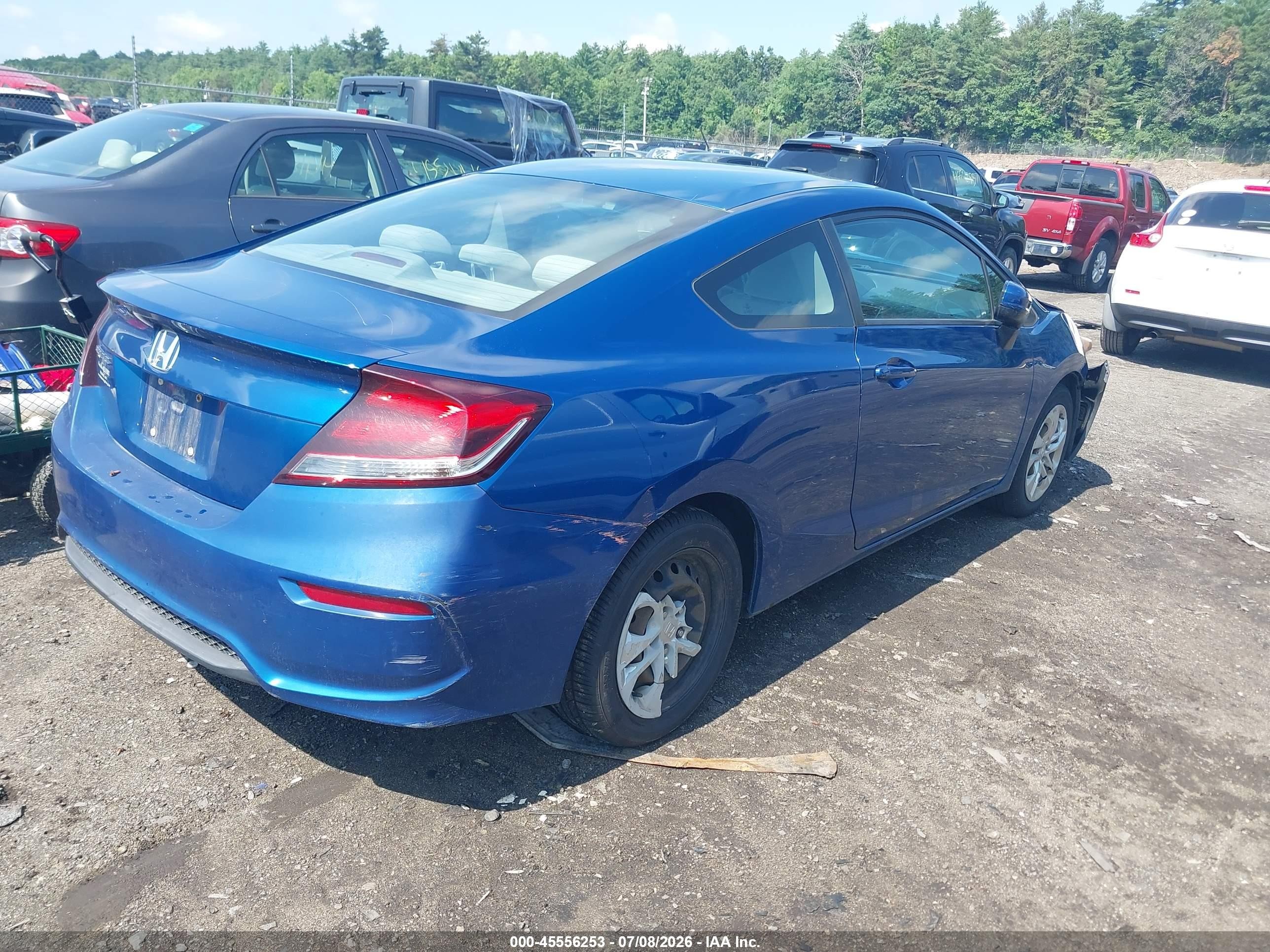 2015 Honda Civic Lx Blue vin: 2HGFG3B51FH525381