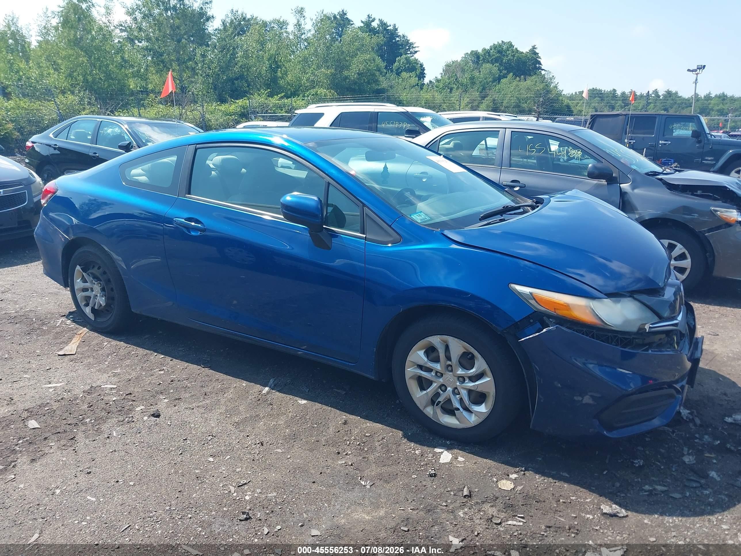 2015 Honda Civic Lx Blue vin: 2HGFG3B51FH525381