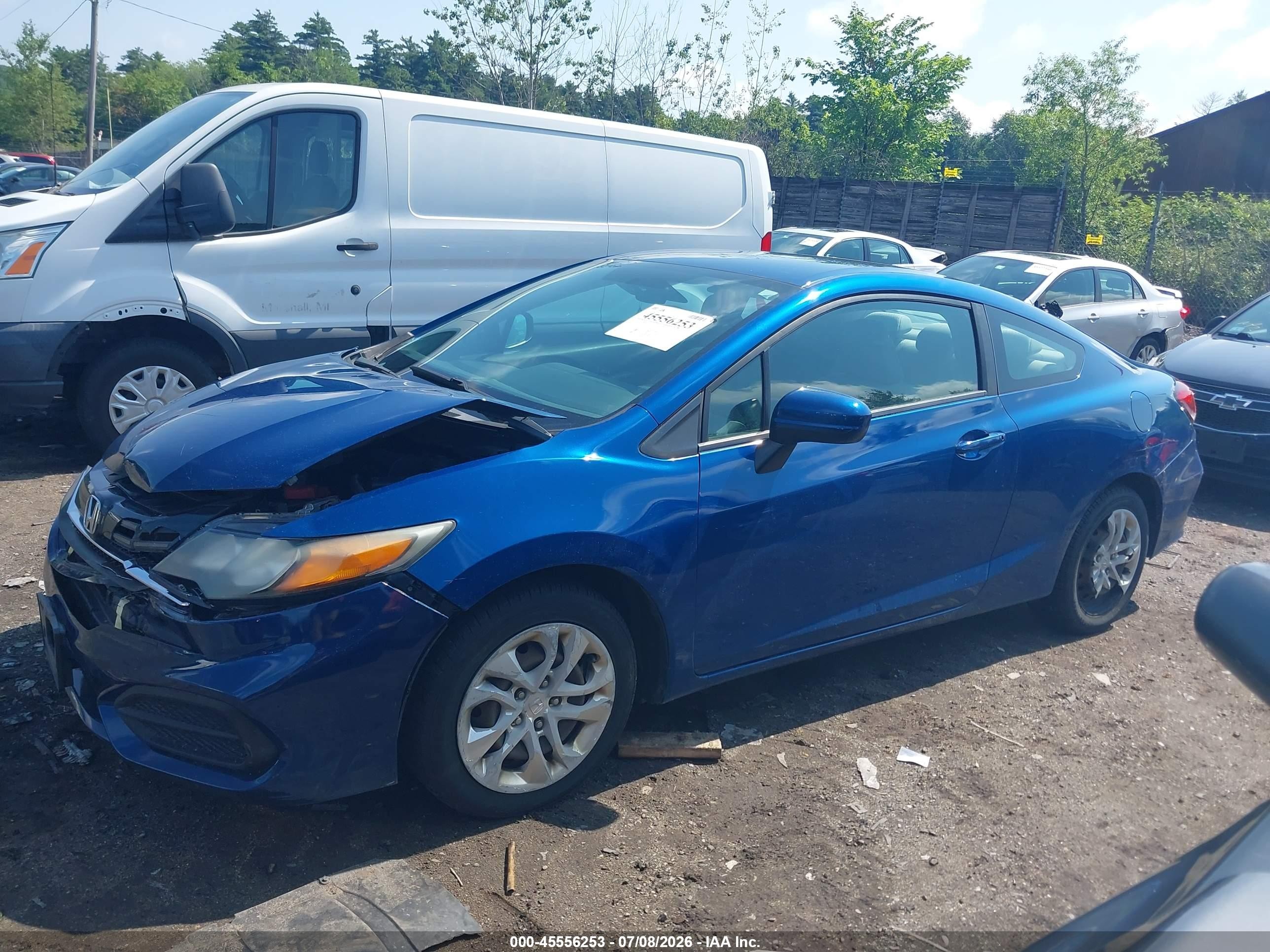 2015 Honda Civic Lx Blue vin: 2HGFG3B51FH525381