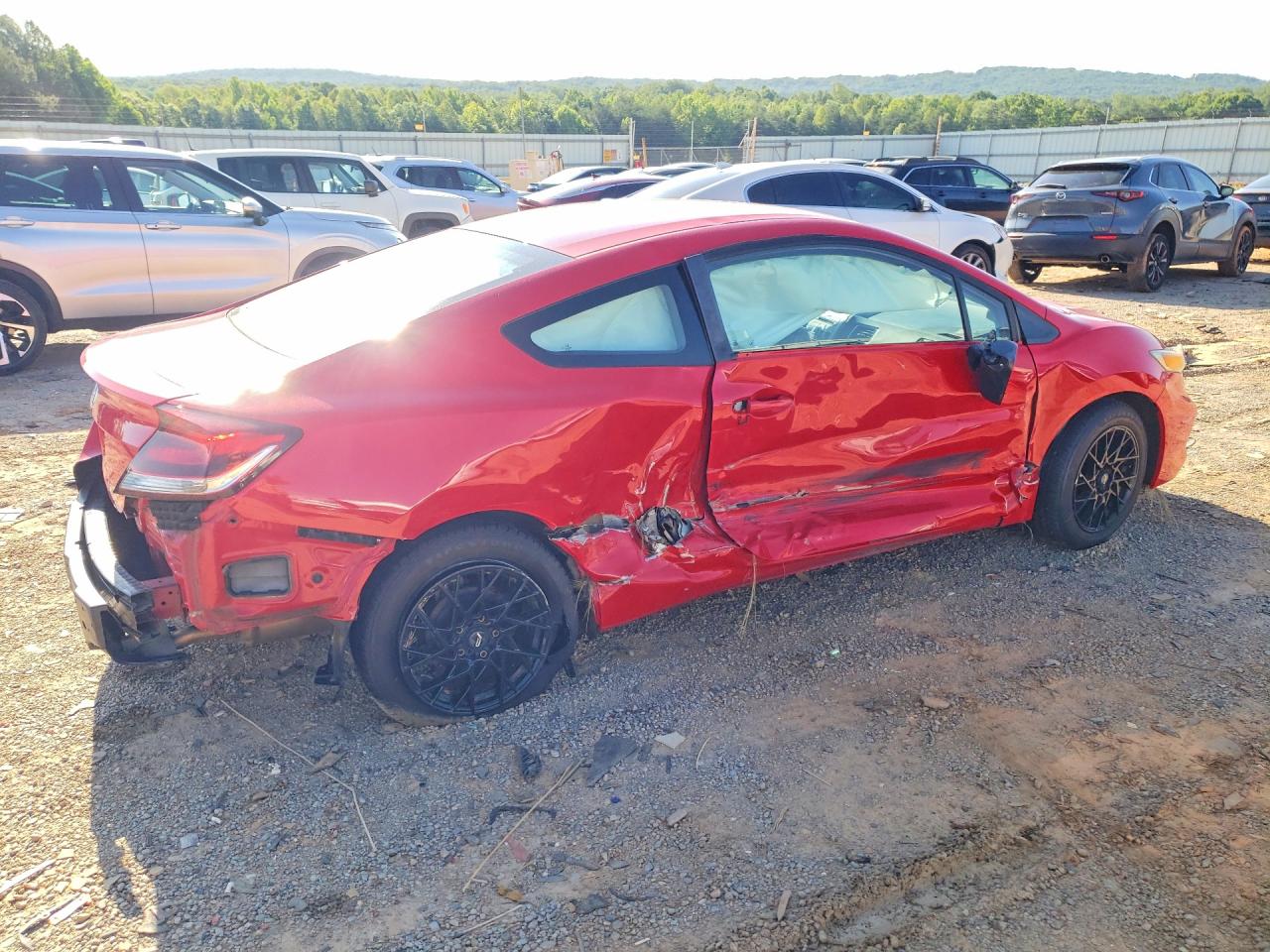 2015 Honda Civic Lx Red vin: 2HGFG3B51FH531830