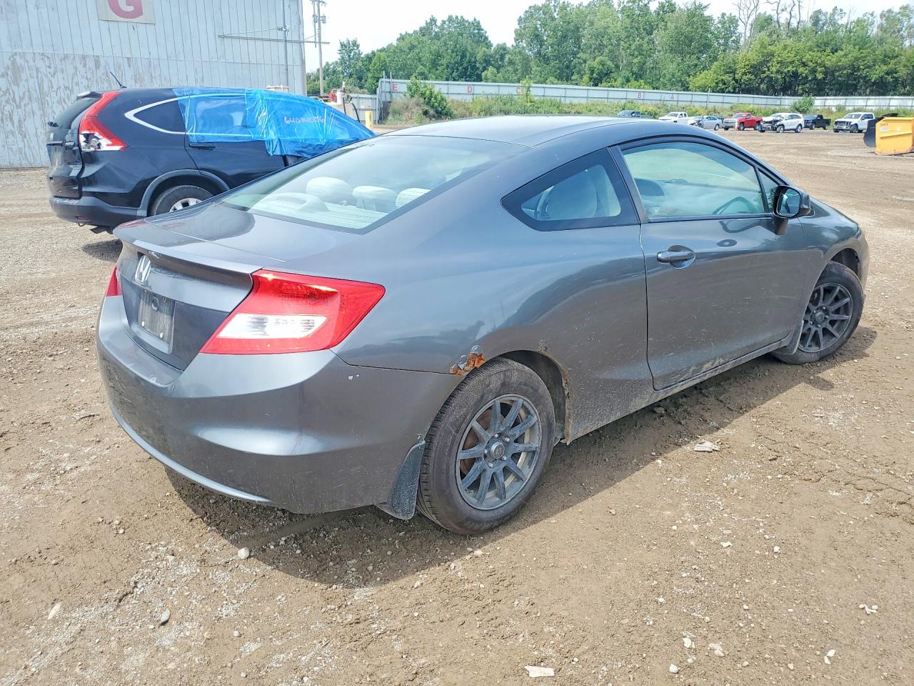 2012 Honda Civic Lx Gray vin: 2HGFG3B52CH506057