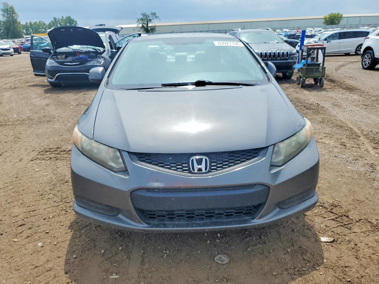 2012 Honda Civic Lx Gray vin: 2HGFG3B52CH506057