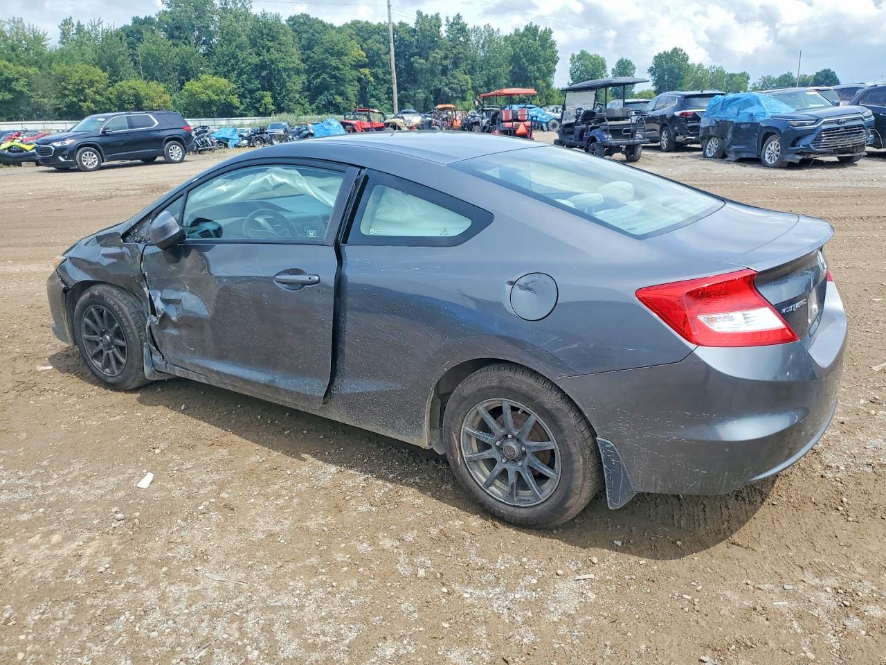 2012 Honda Civic Lx Gray vin: 2HGFG3B52CH506057