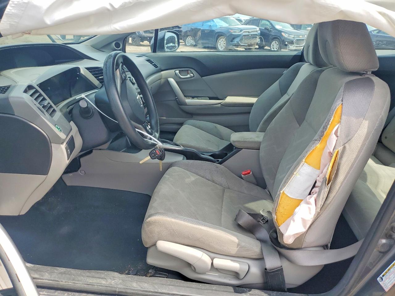 2012 Honda Civic Lx Gray vin: 2HGFG3B52CH506057