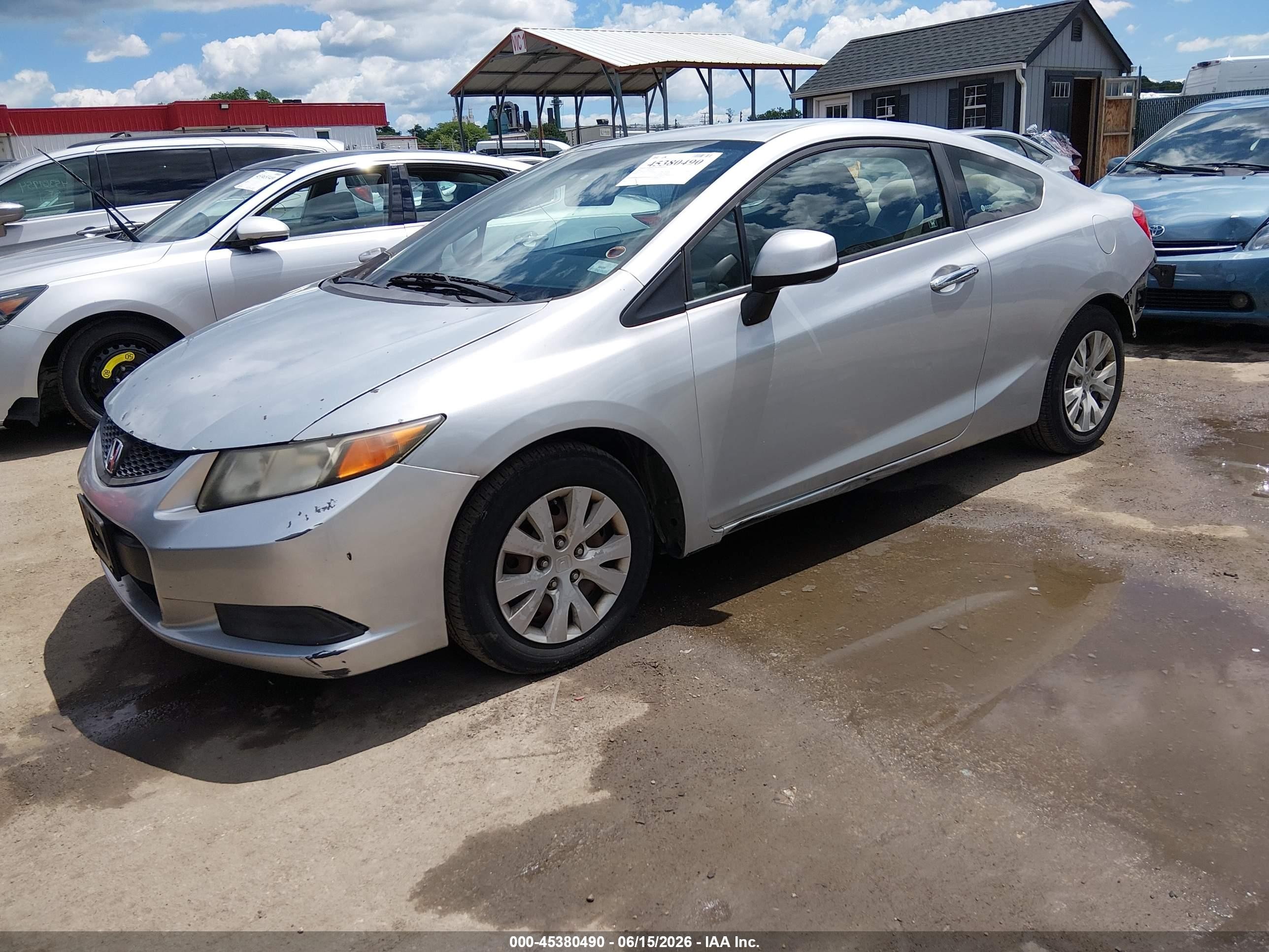 2012 Honda Civic Lx Silver vin: 2HGFG3B52CH516006