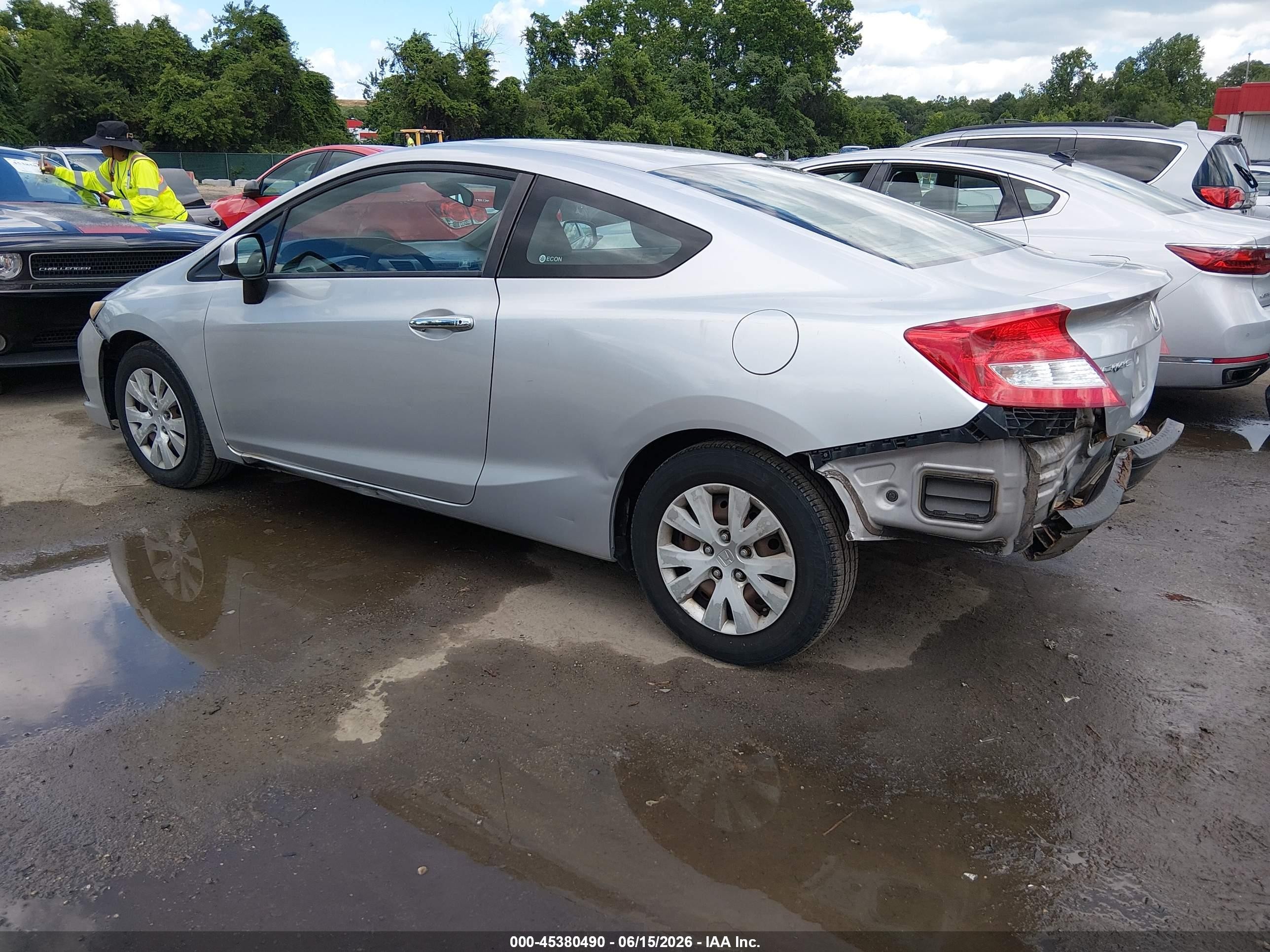 2012 Honda Civic Lx Silver vin: 2HGFG3B52CH516006