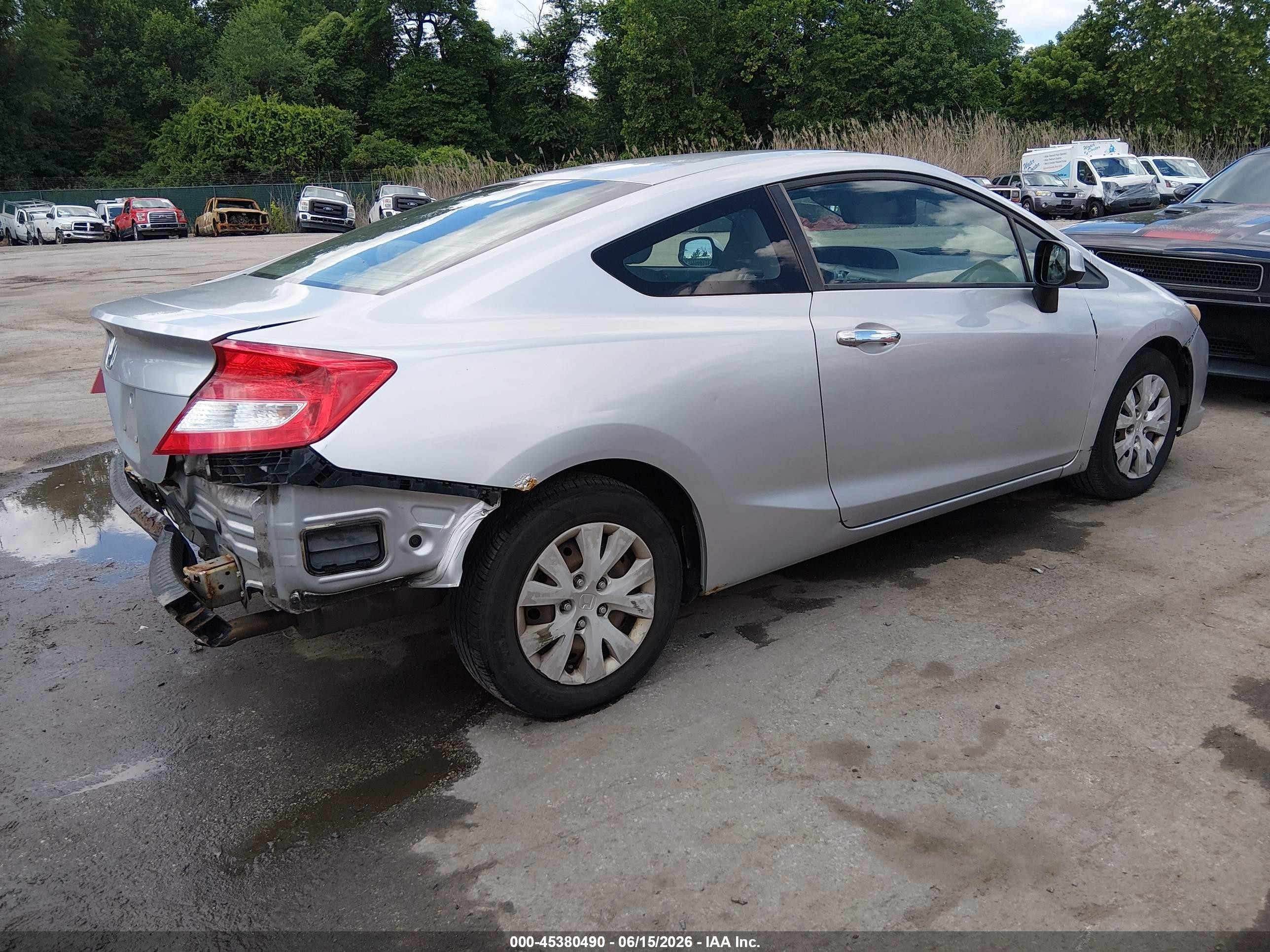 2012 Honda Civic Lx Silver vin: 2HGFG3B52CH516006