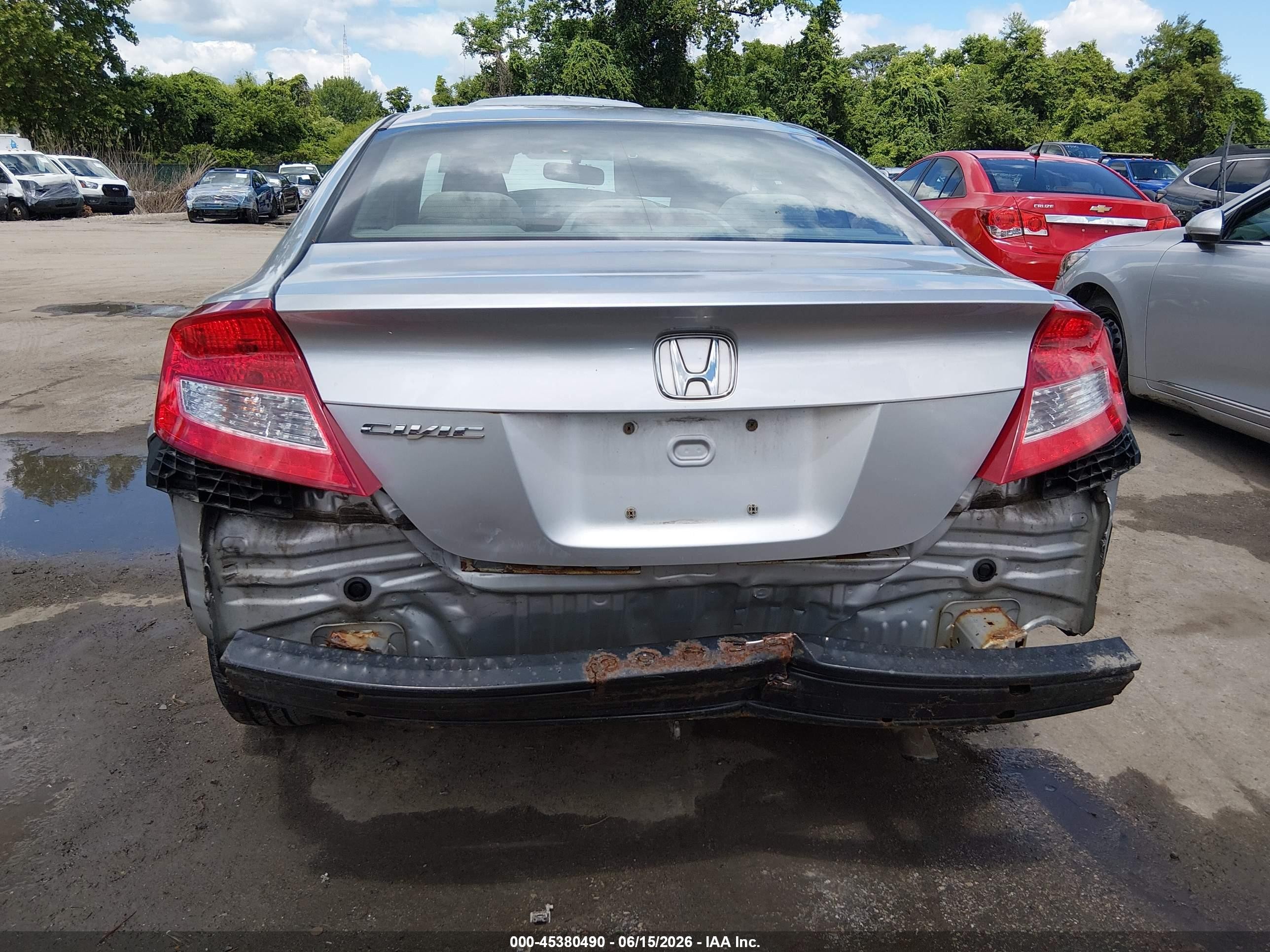 2012 Honda Civic Lx Silver vin: 2HGFG3B52CH516006