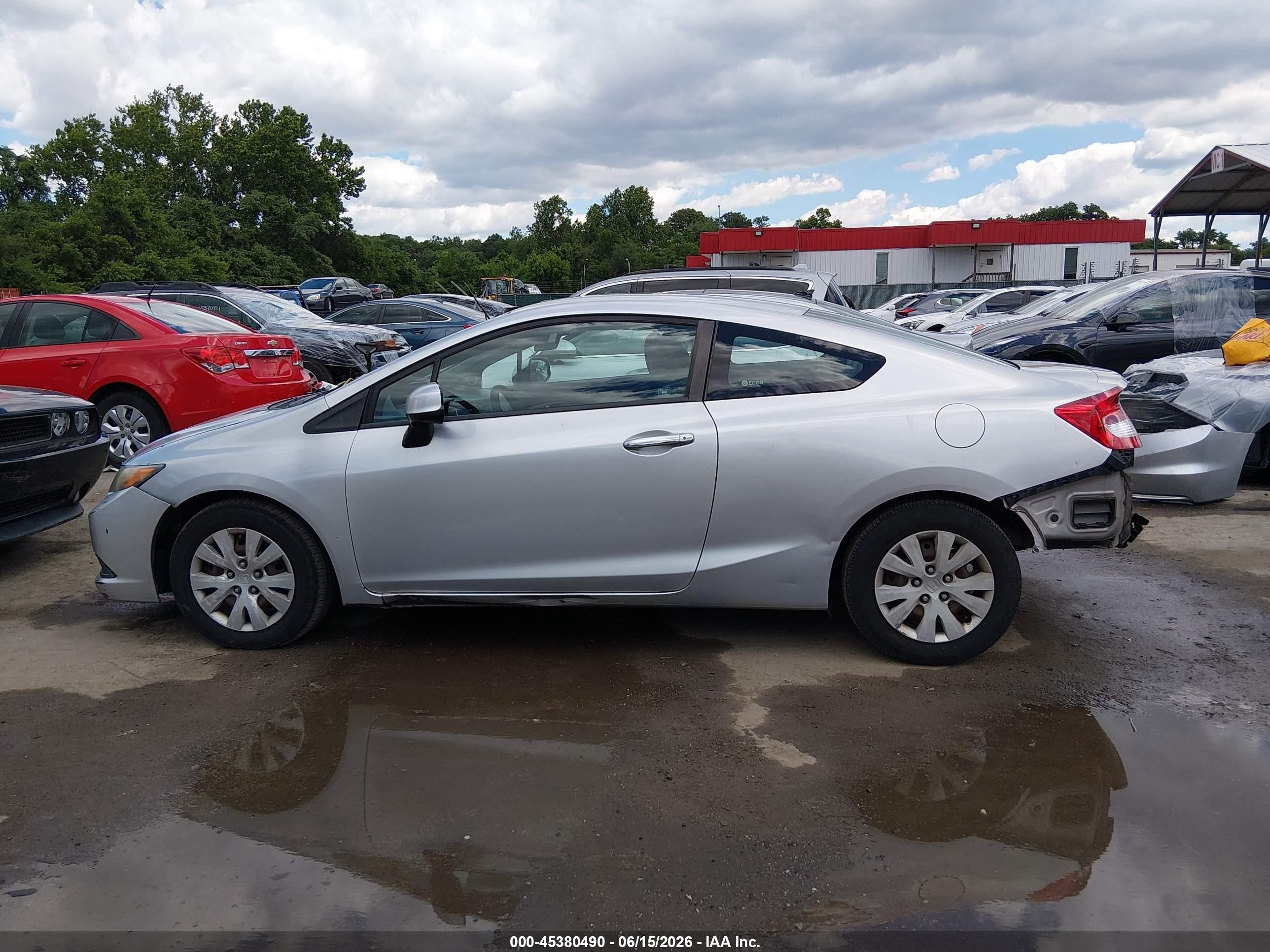 2012 Honda Civic Lx Silver vin: 2HGFG3B52CH516006
