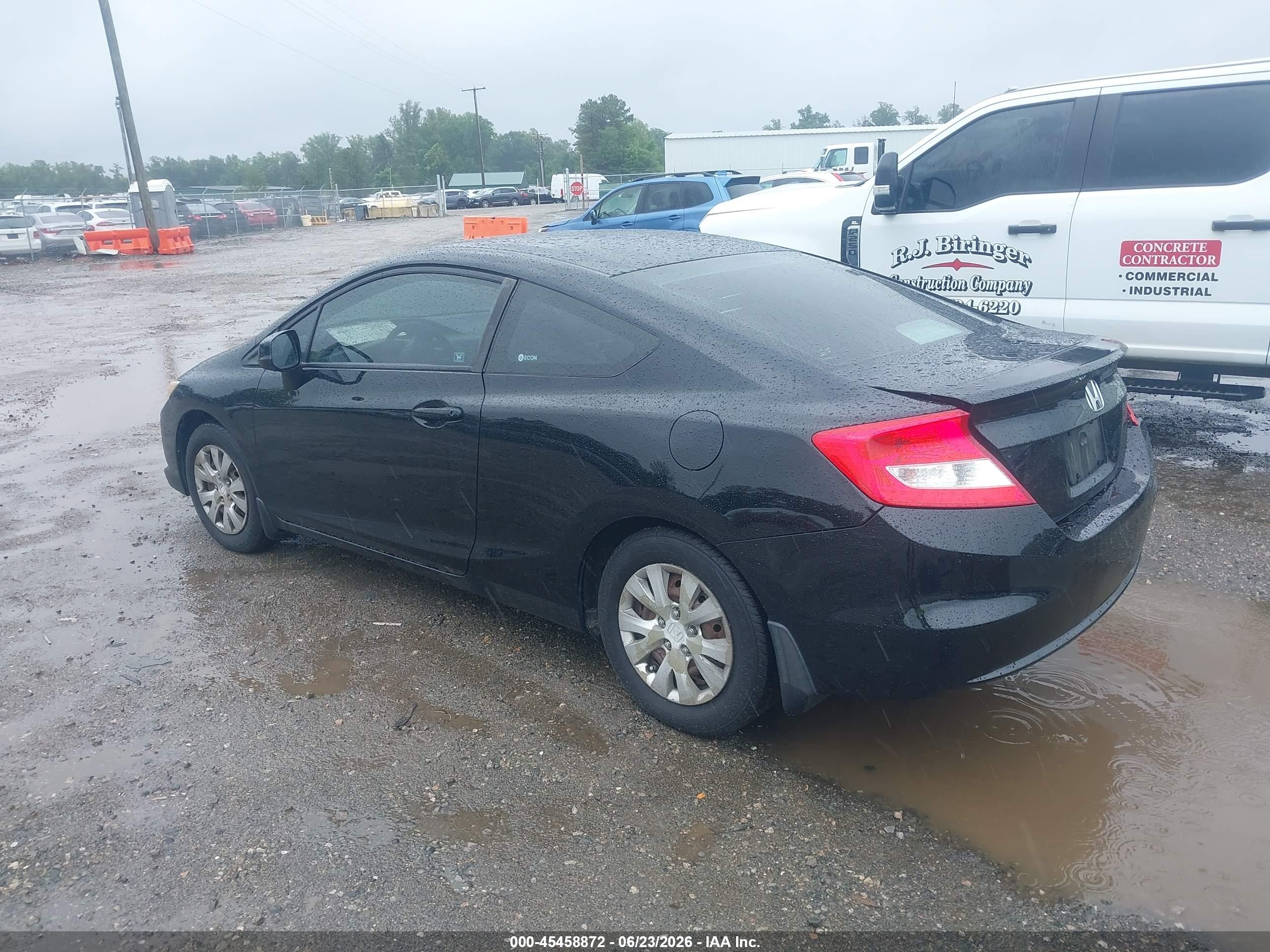 2012 Honda Civic Lx Черный vin: 2HGFG3B52CH525014
