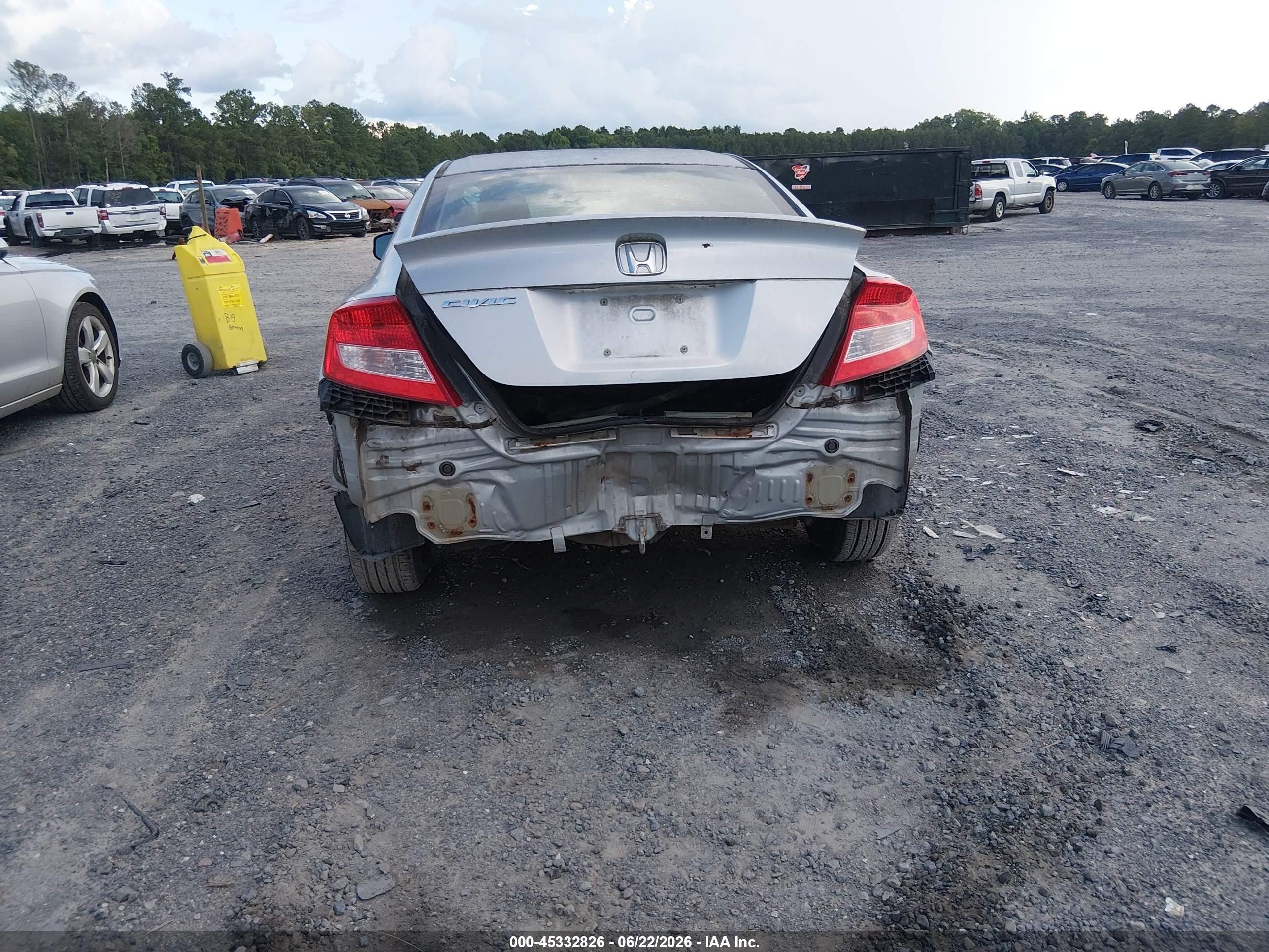 2012 Honda Civic Lx Серый vin: 2HGFG3B52CH532366