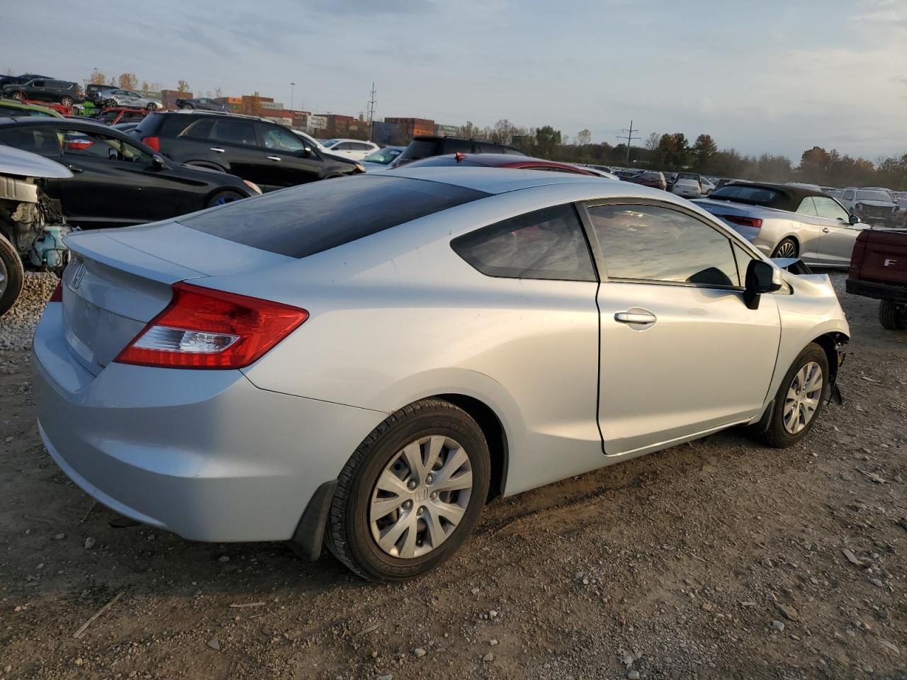 2012 Honda Civic Lx Gray vin: 2HGFG3B52CH542881
