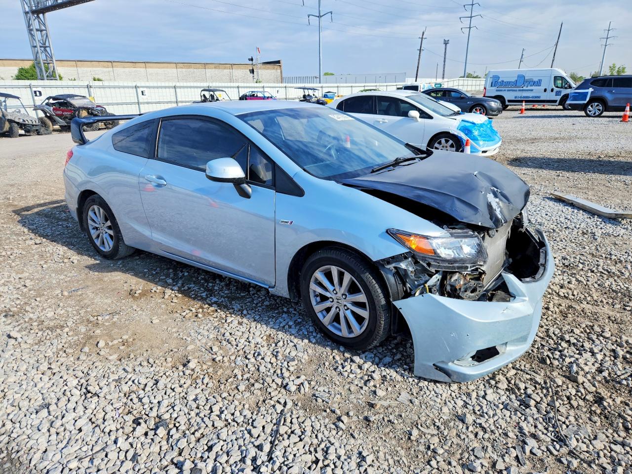 2012 Honda Civic Lx Turquoise vin: 2HGFG3B52CH542881