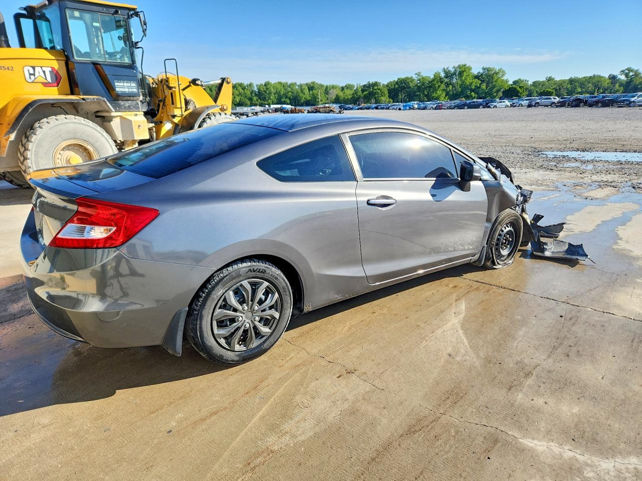 2012 Honda Civic Lx Gray vin: 2HGFG3B52CH561253