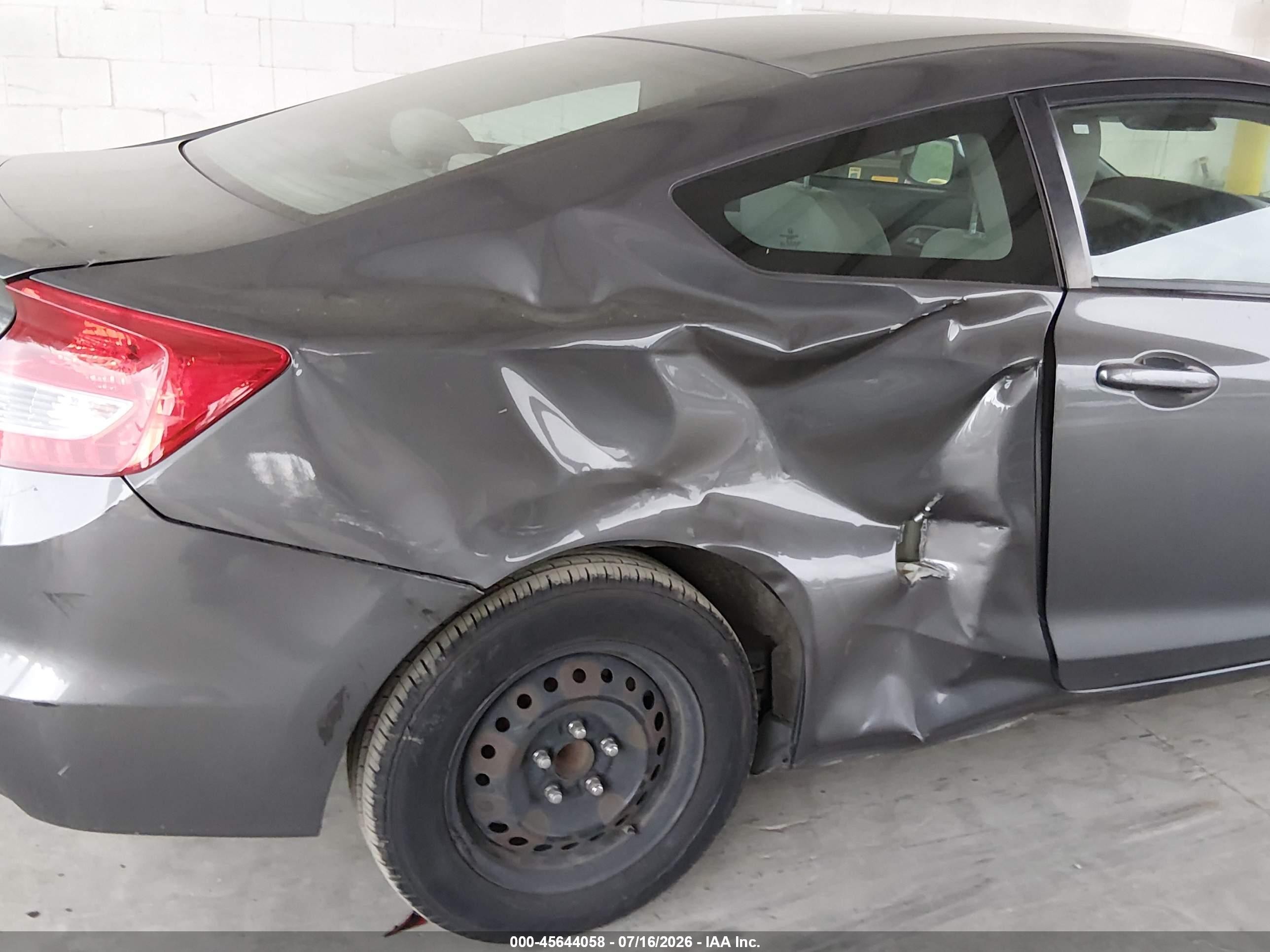 2012 Honda Civic Lx Gray vin: 2HGFG3B52CH563780