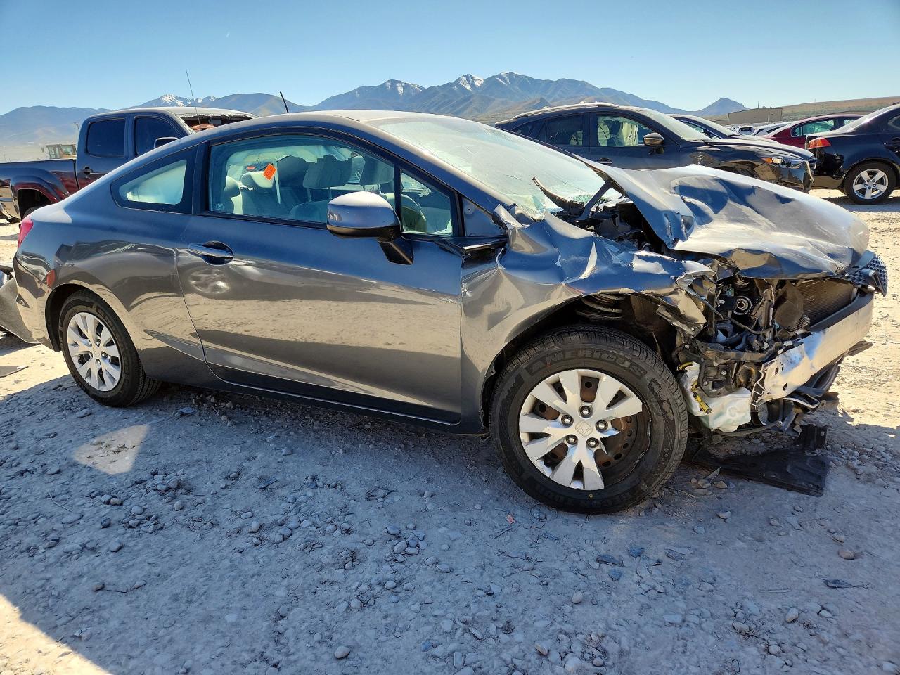 2012 Honda Civic Lx Серый vin: 2HGFG3B52CH566517