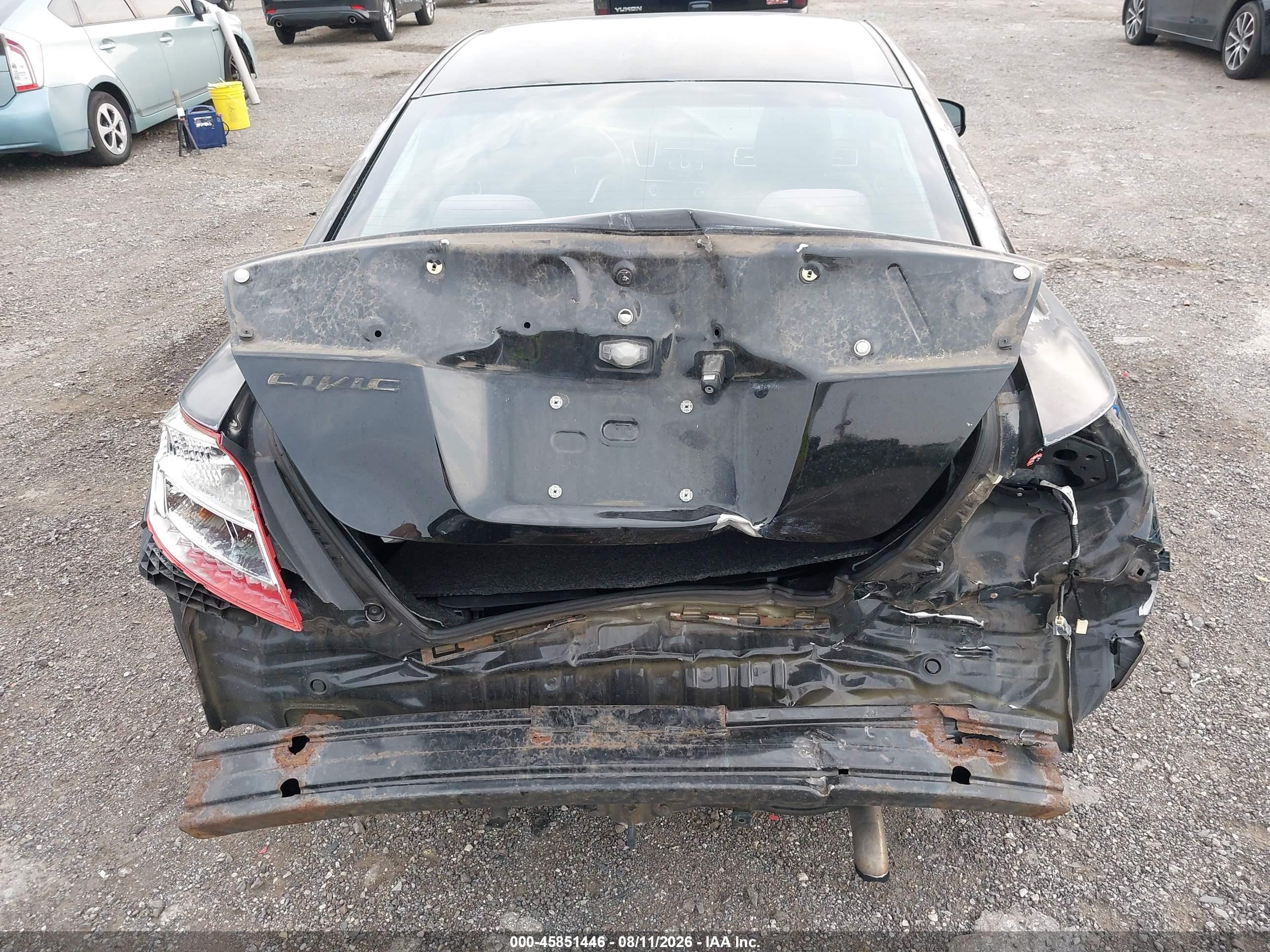 2013 Honda Civic Lx Black vin: 2HGFG3B52DH508487