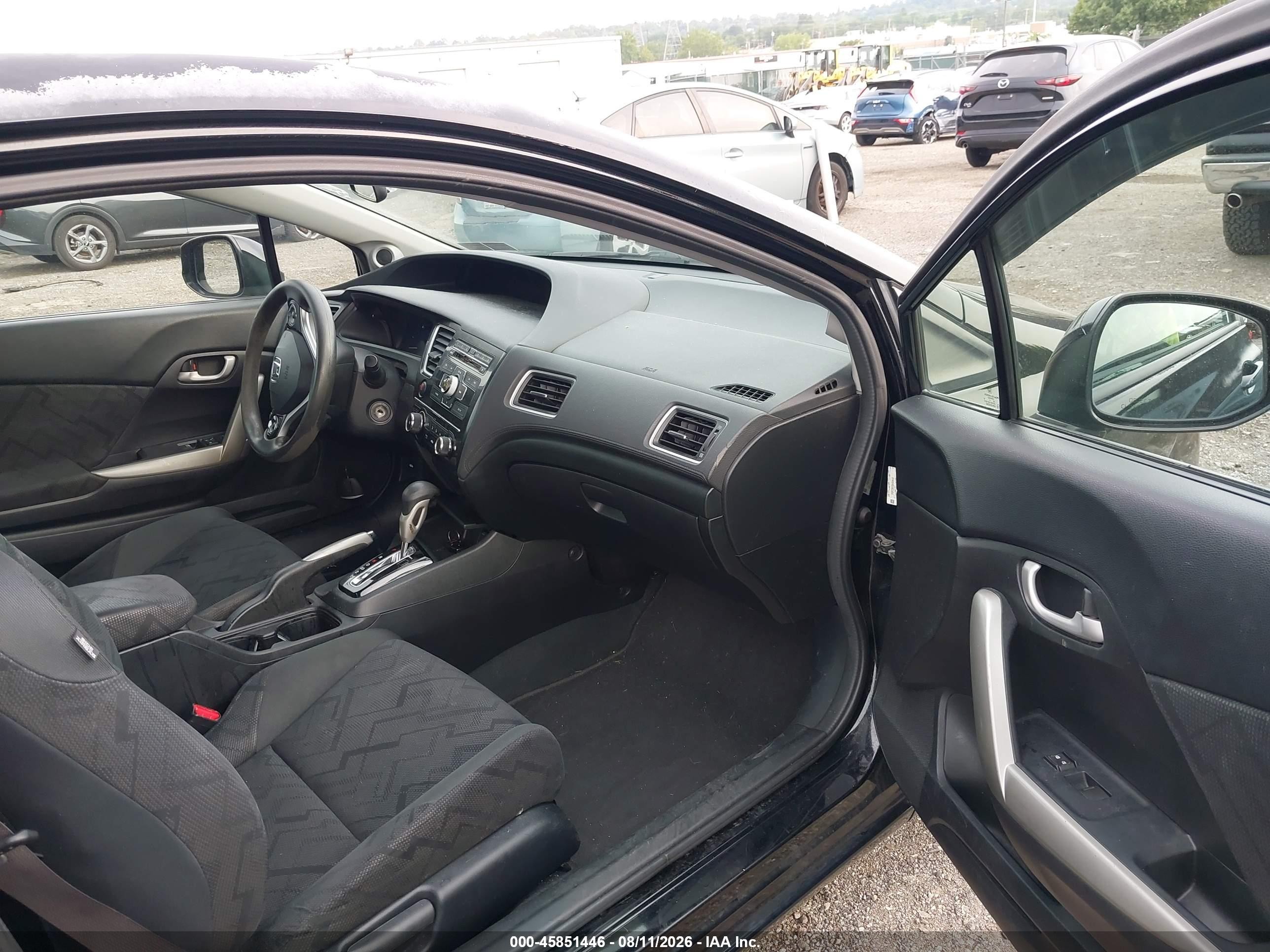 2013 Honda Civic Lx Black vin: 2HGFG3B52DH508487