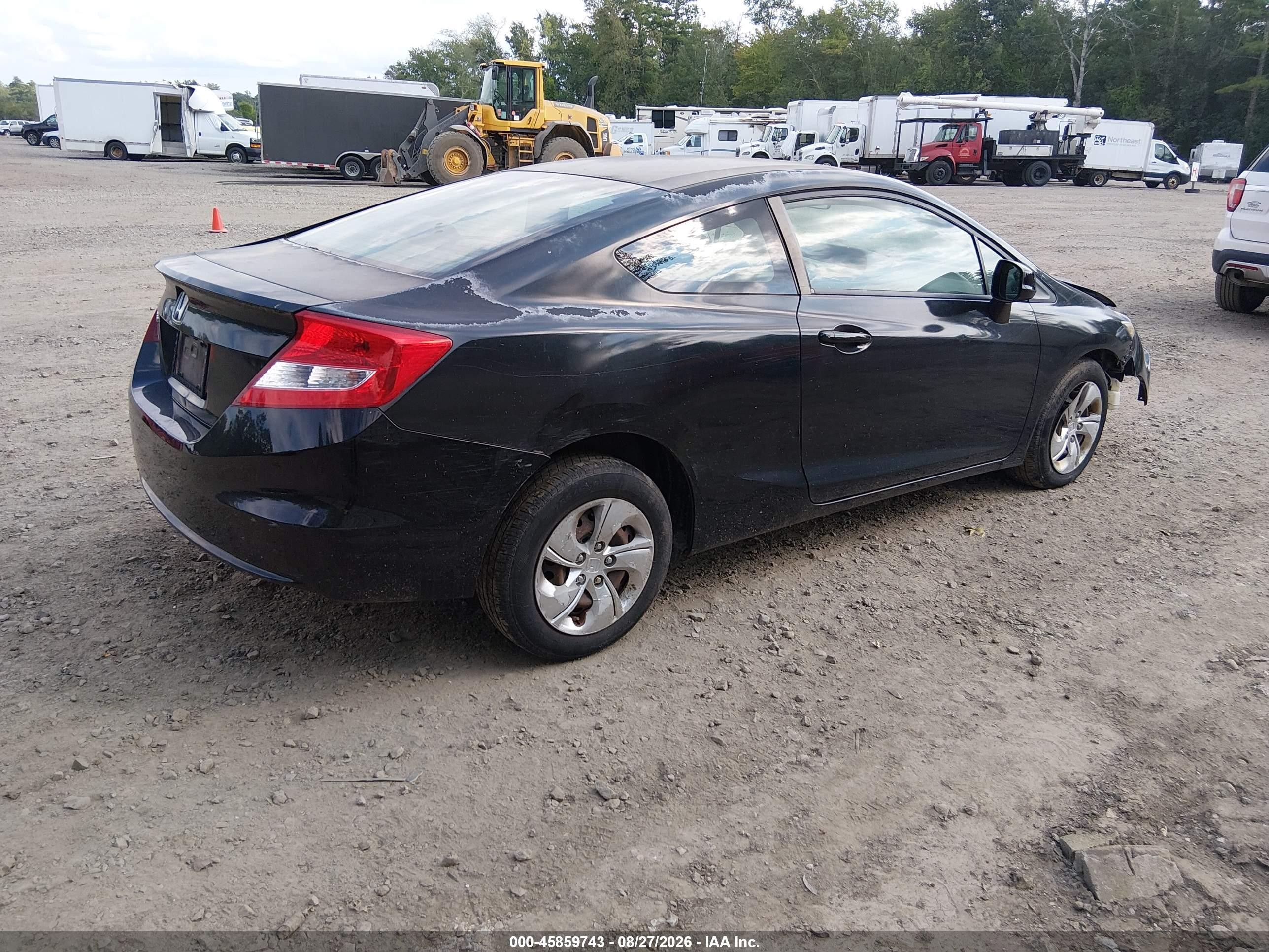 2013 Honda Civic Lx Black vin: 2HGFG3B52DH515388