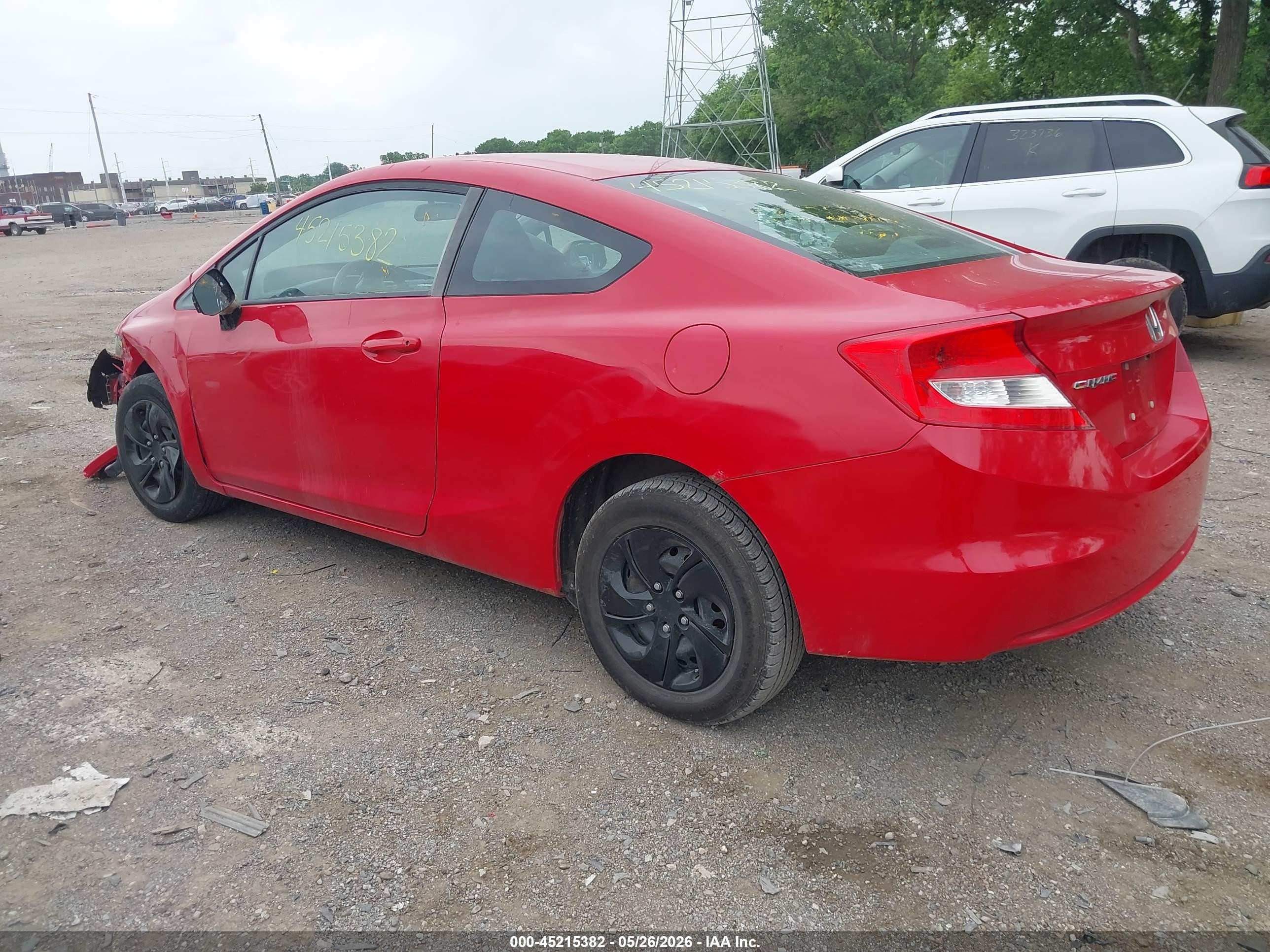 2013 Honda Civic Lx Red vin: 2HGFG3B52DH523393
