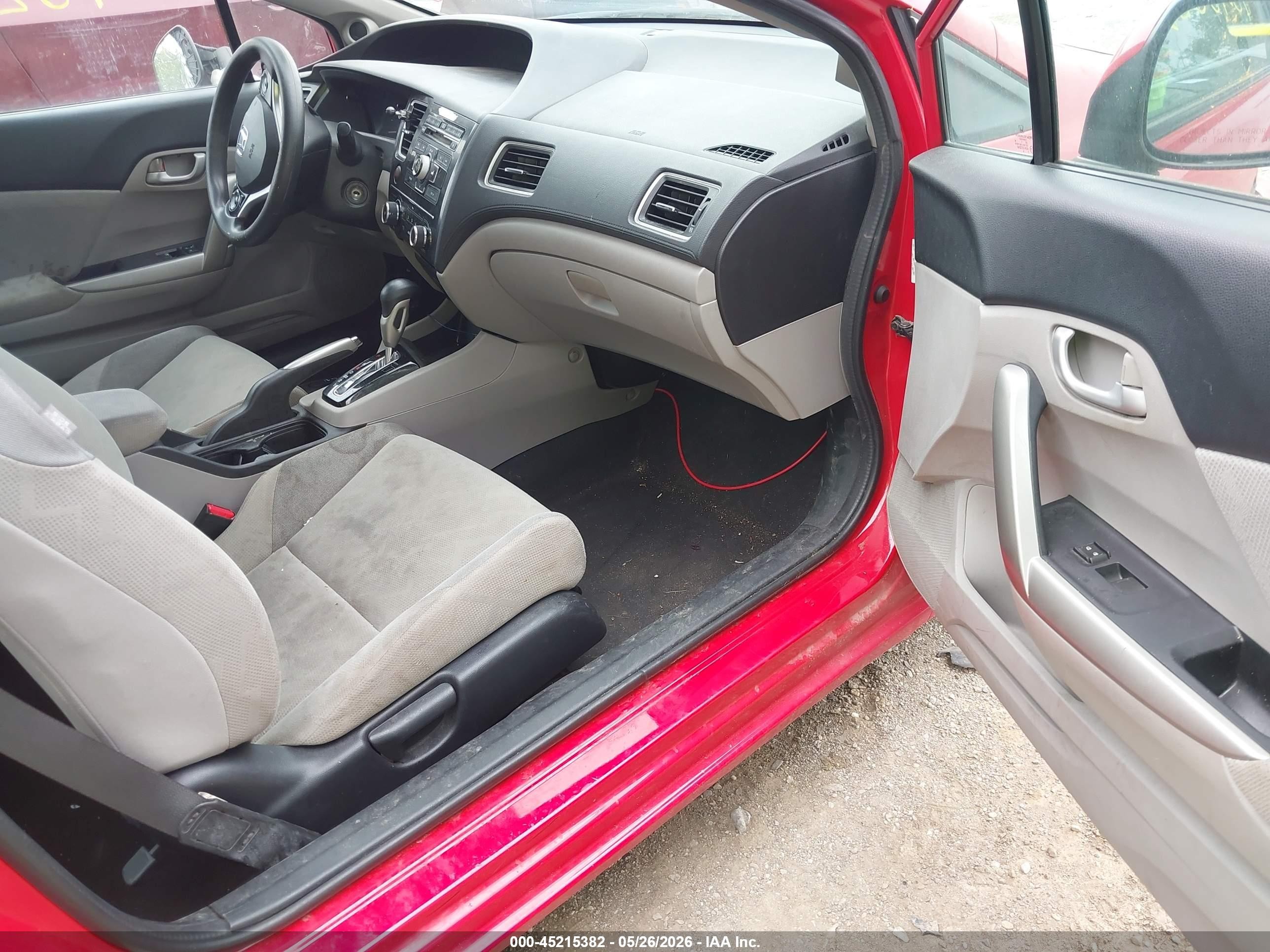 2013 Honda Civic Lx Red vin: 2HGFG3B52DH523393