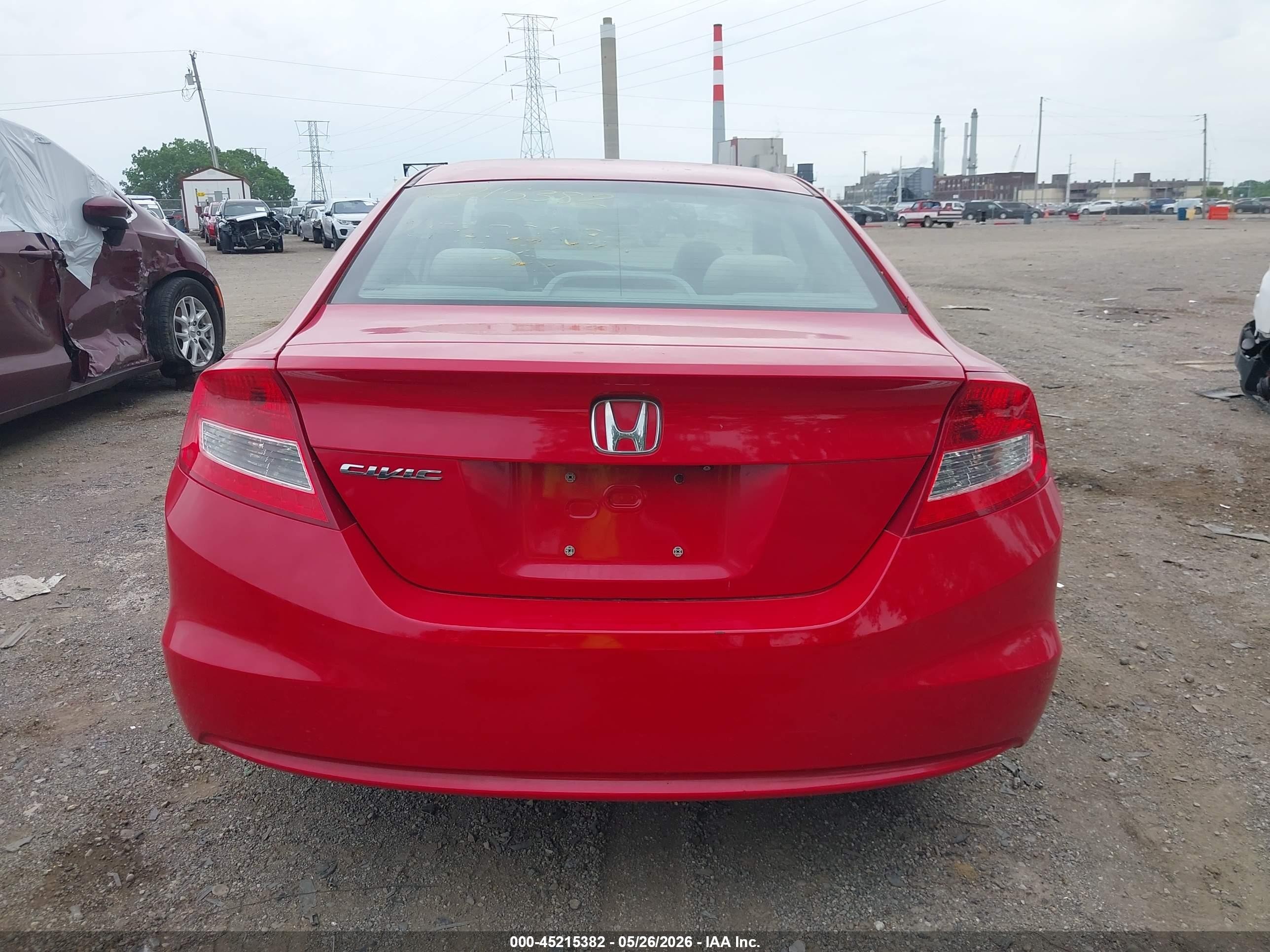2013 Honda Civic Lx Red vin: 2HGFG3B52DH523393