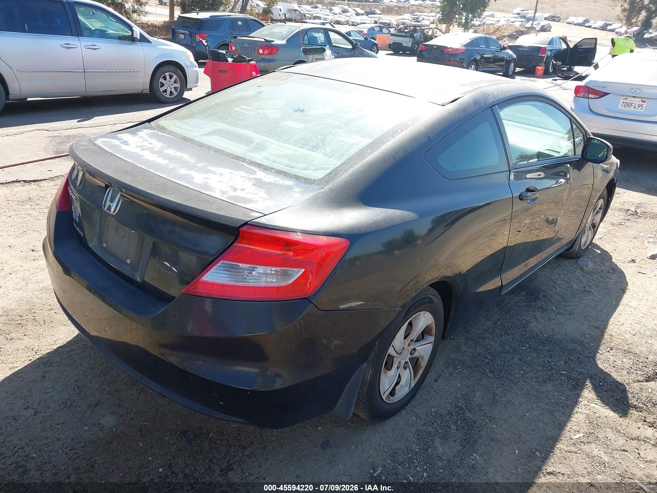 2013 Honda Civic Lx Black vin: 2HGFG3B52DH525578