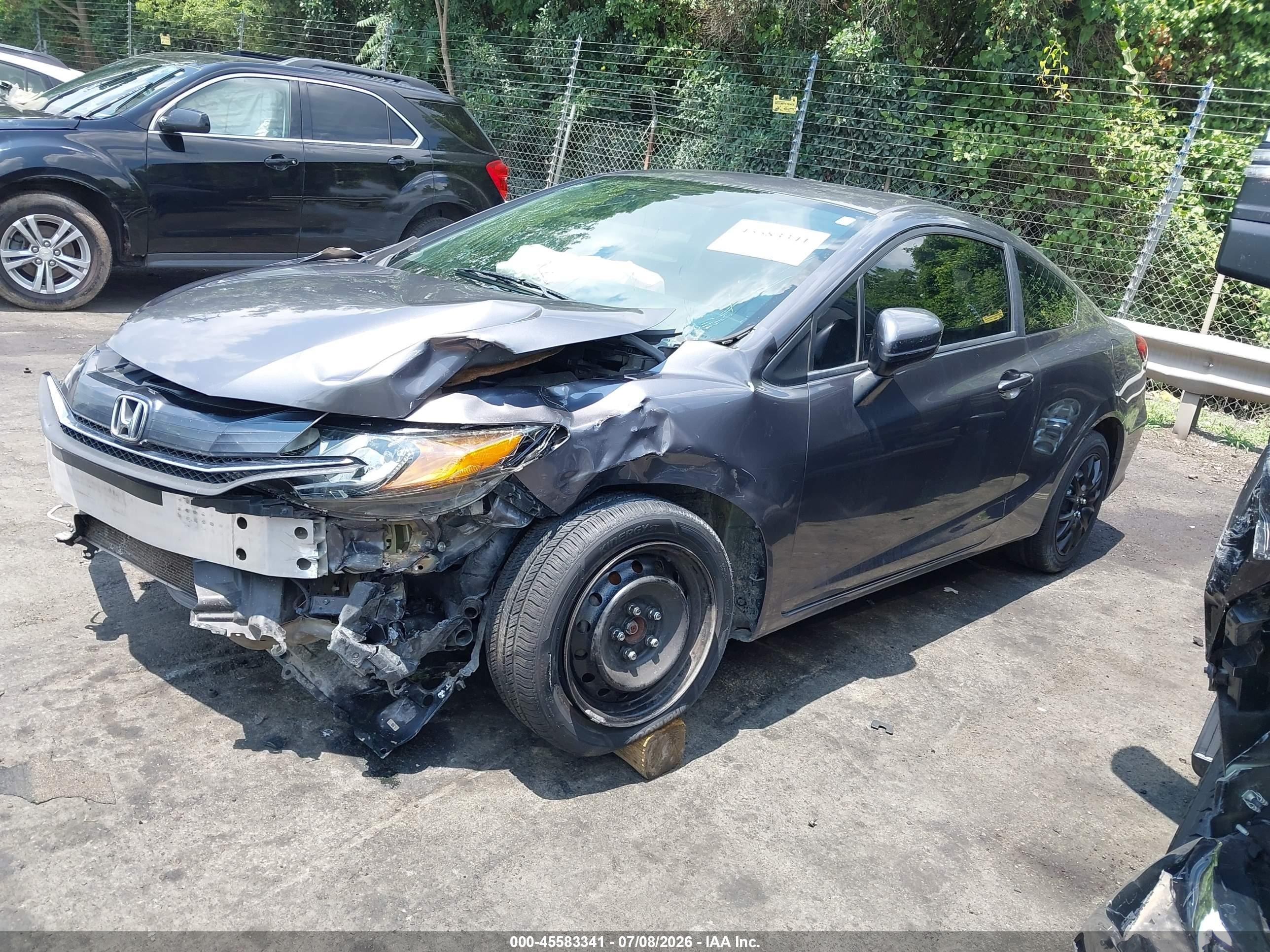 2014 Honda Civic Lx Gray vin: 2HGFG3B52EH506983