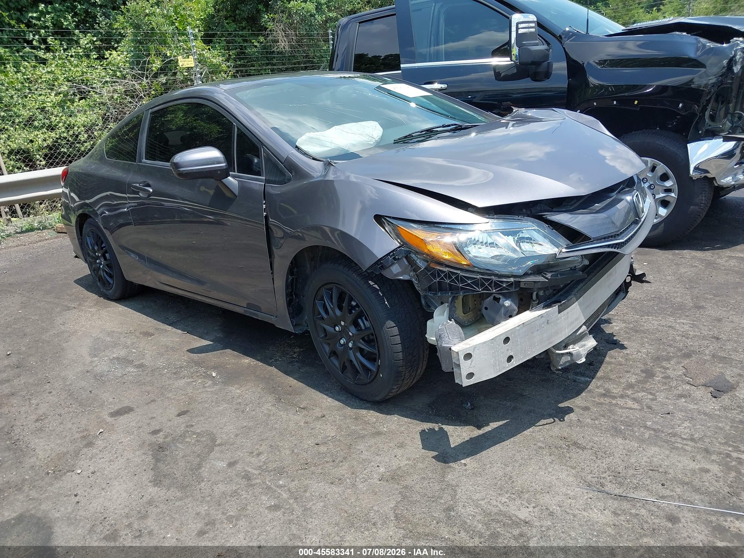 2014 Honda Civic Lx Gray vin: 2HGFG3B52EH506983