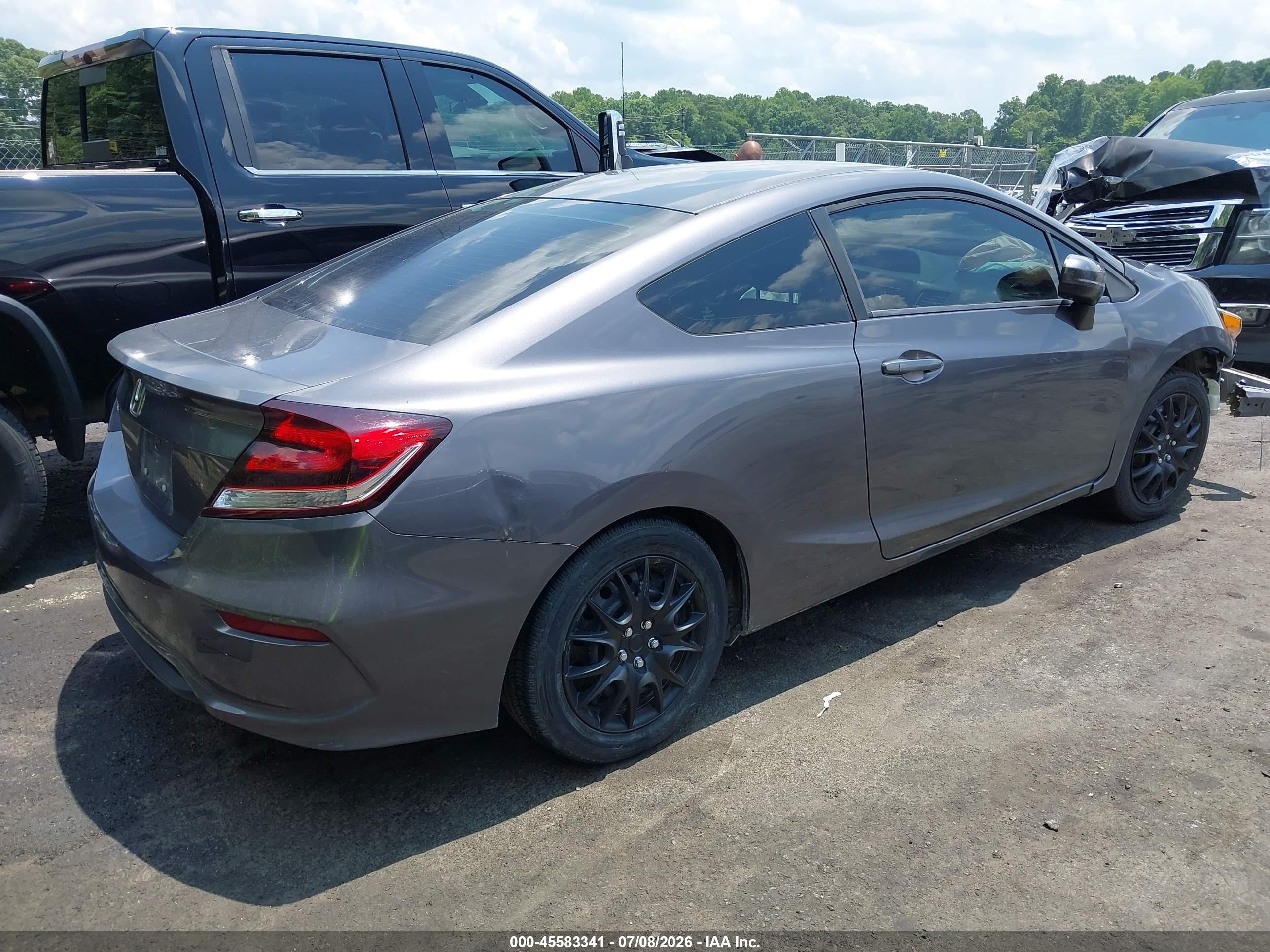 2014 Honda Civic Lx Gray vin: 2HGFG3B52EH506983