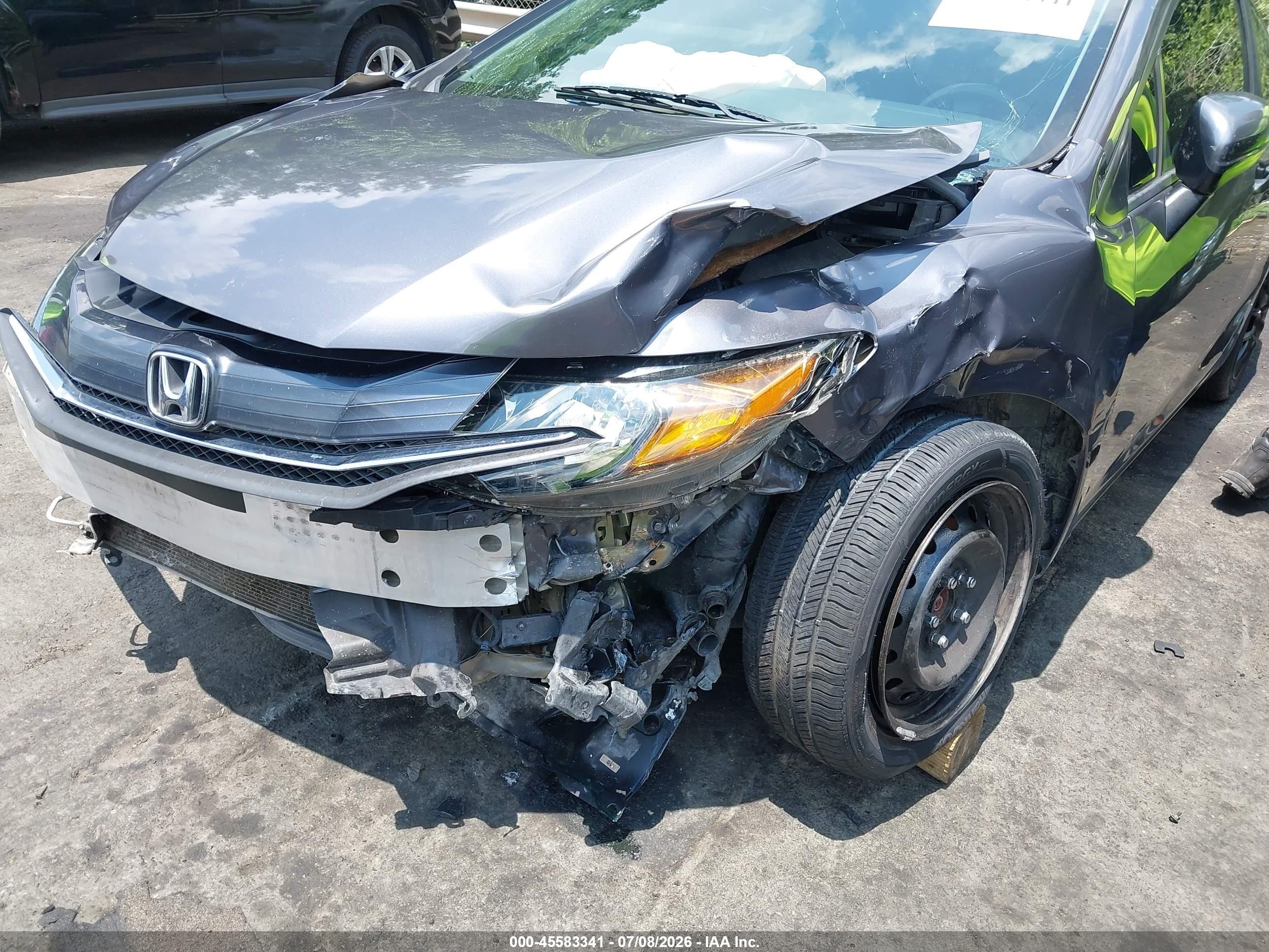 2014 Honda Civic Lx Gray vin: 2HGFG3B52EH506983