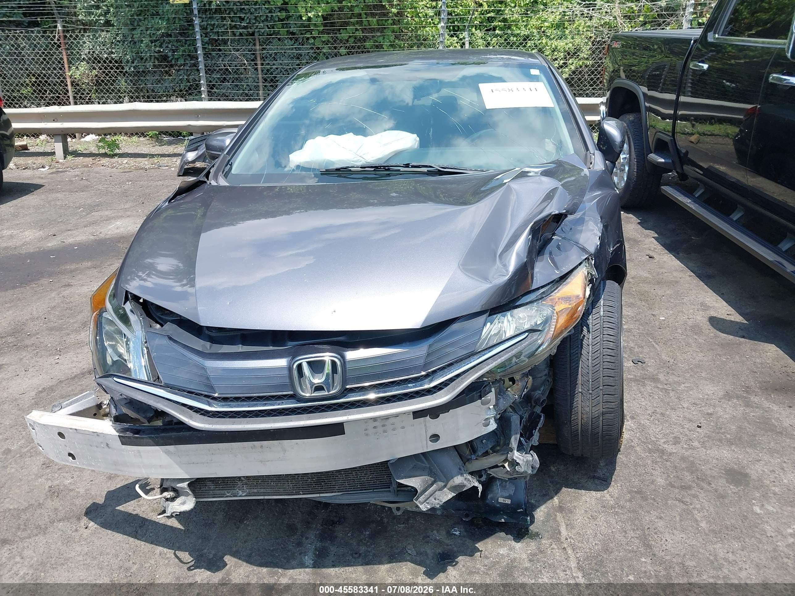 2014 Honda Civic Lx Gray vin: 2HGFG3B52EH506983