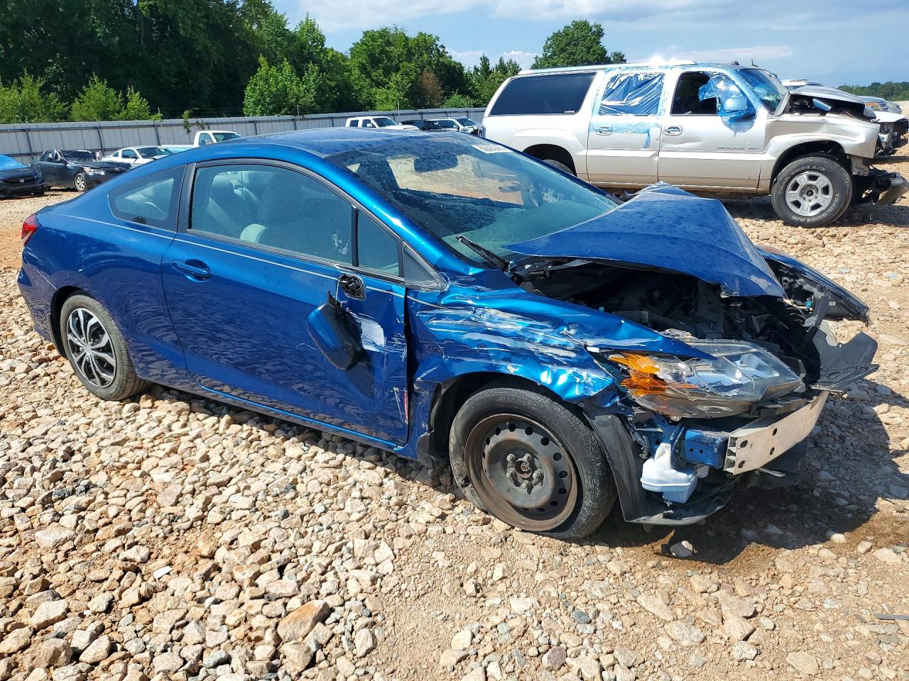 2014 Honda Civic Lx Blue vin: 2HGFG3B52EH524920