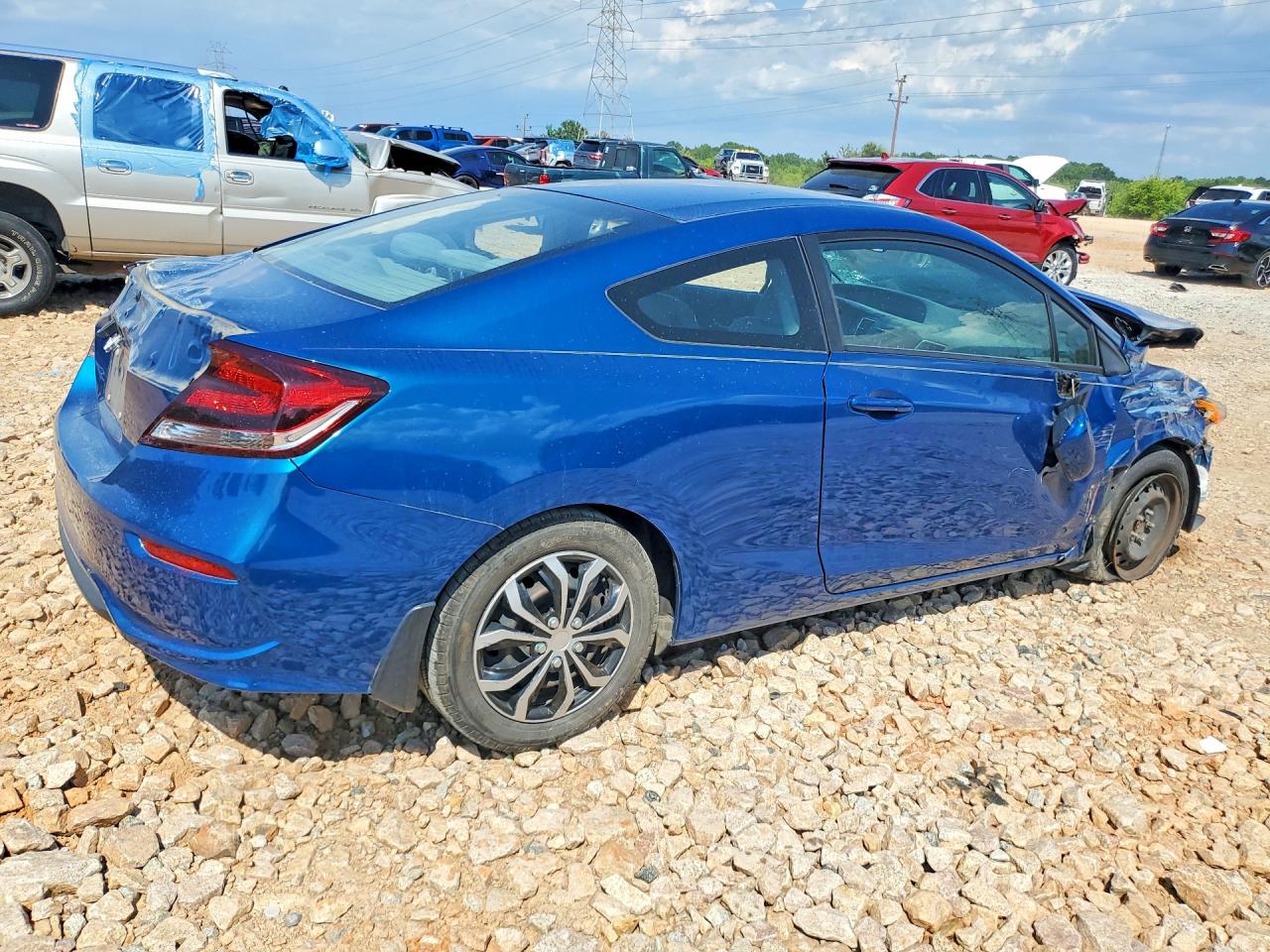 2014 Honda Civic Lx Blue vin: 2HGFG3B52EH524920