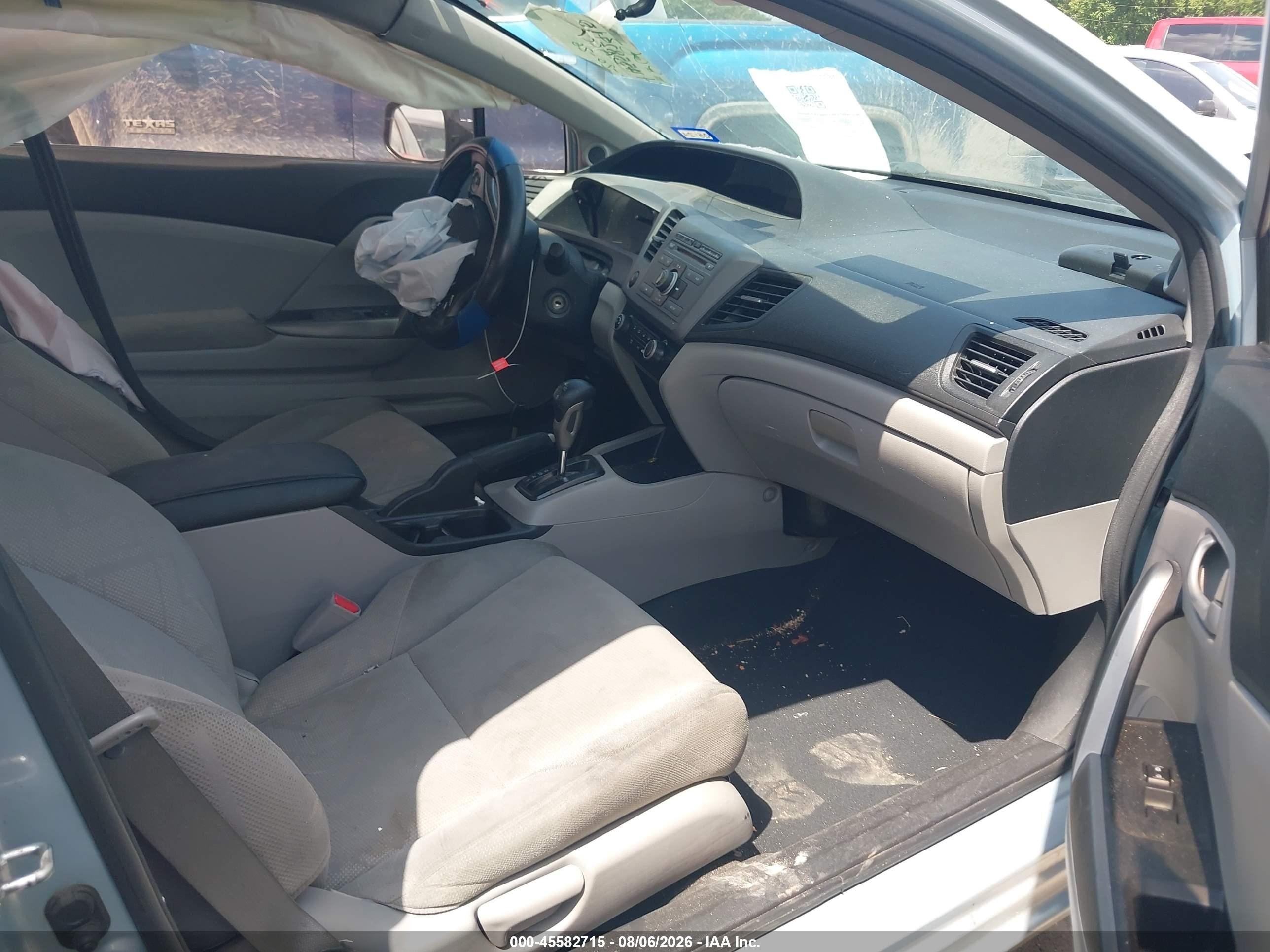 2012 Honda Civic Lx Blue vin: 2HGFG3B53CH511400
