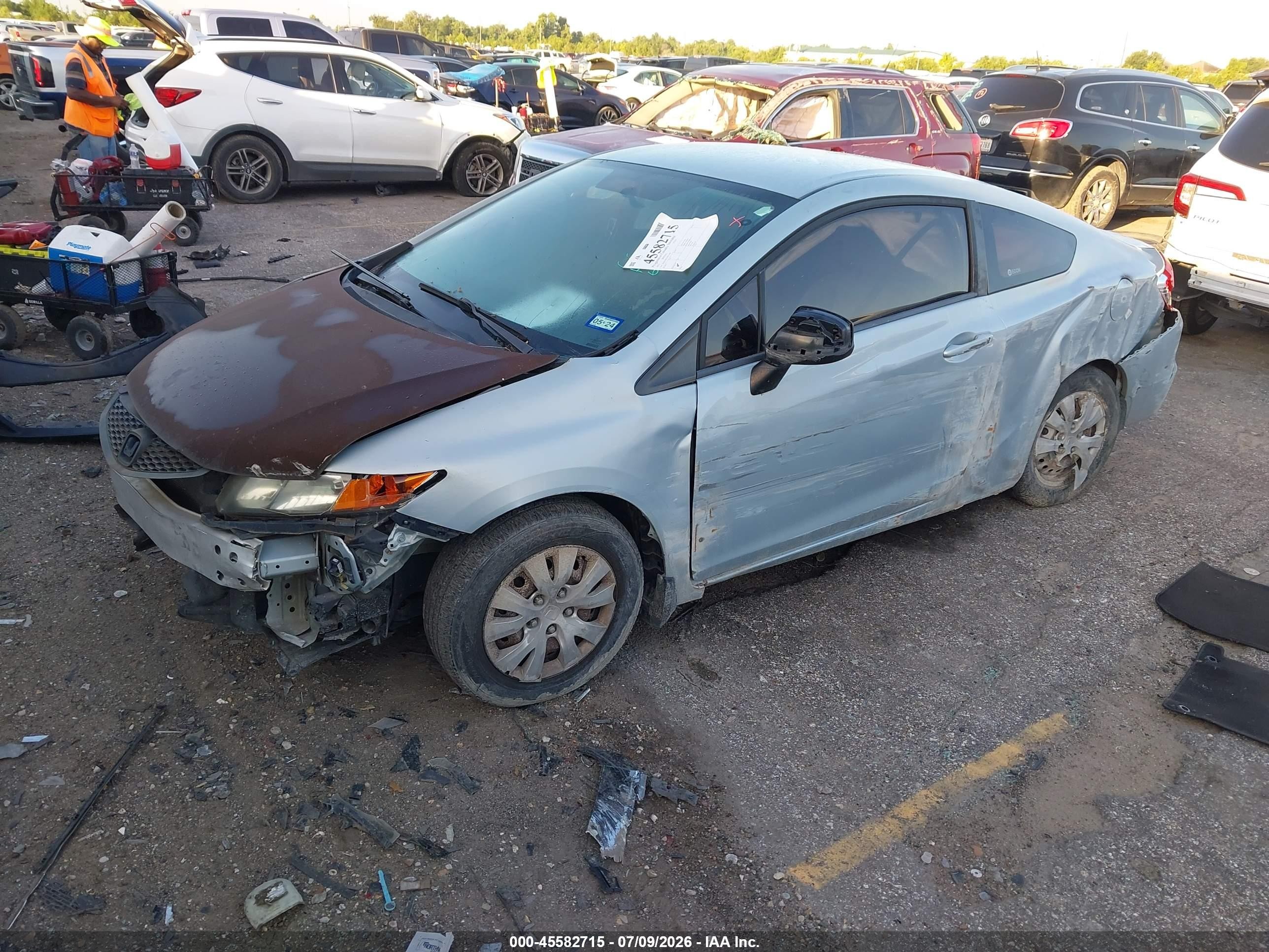 2012 Honda Civic Lx Blue vin: 2HGFG3B53CH511400