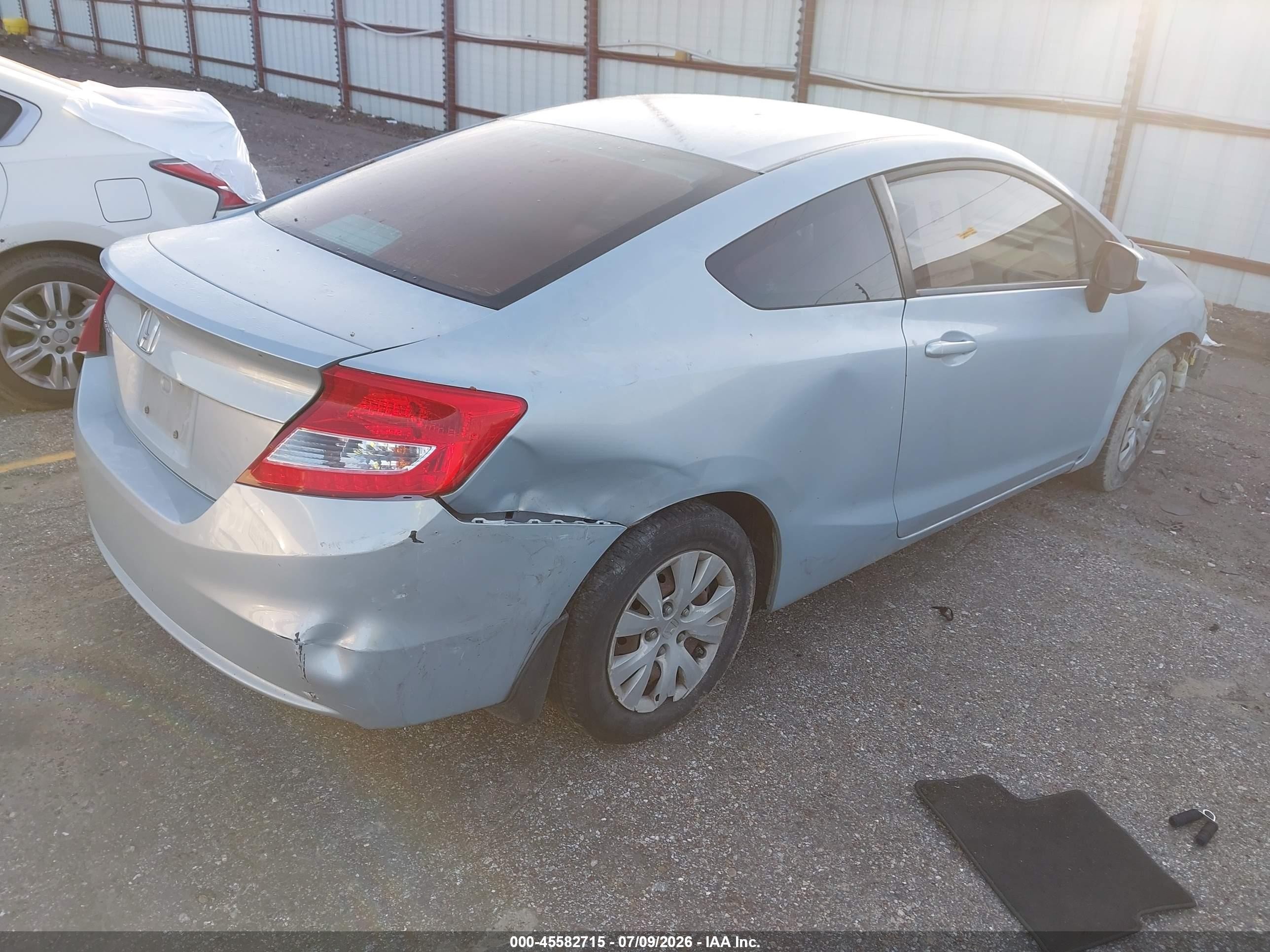 2012 Honda Civic Lx Blue vin: 2HGFG3B53CH511400