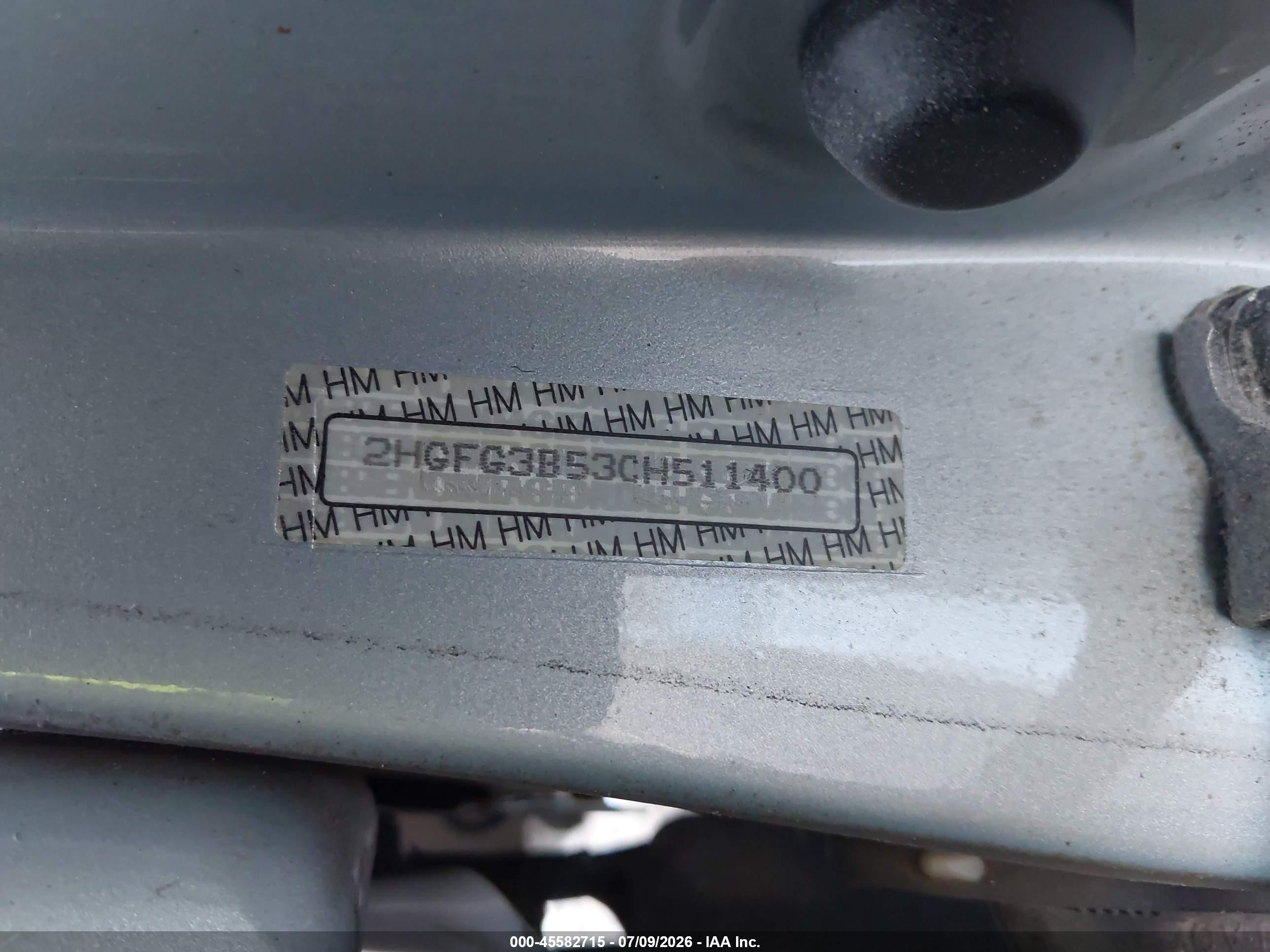 2012 Honda Civic Lx Blue vin: 2HGFG3B53CH511400