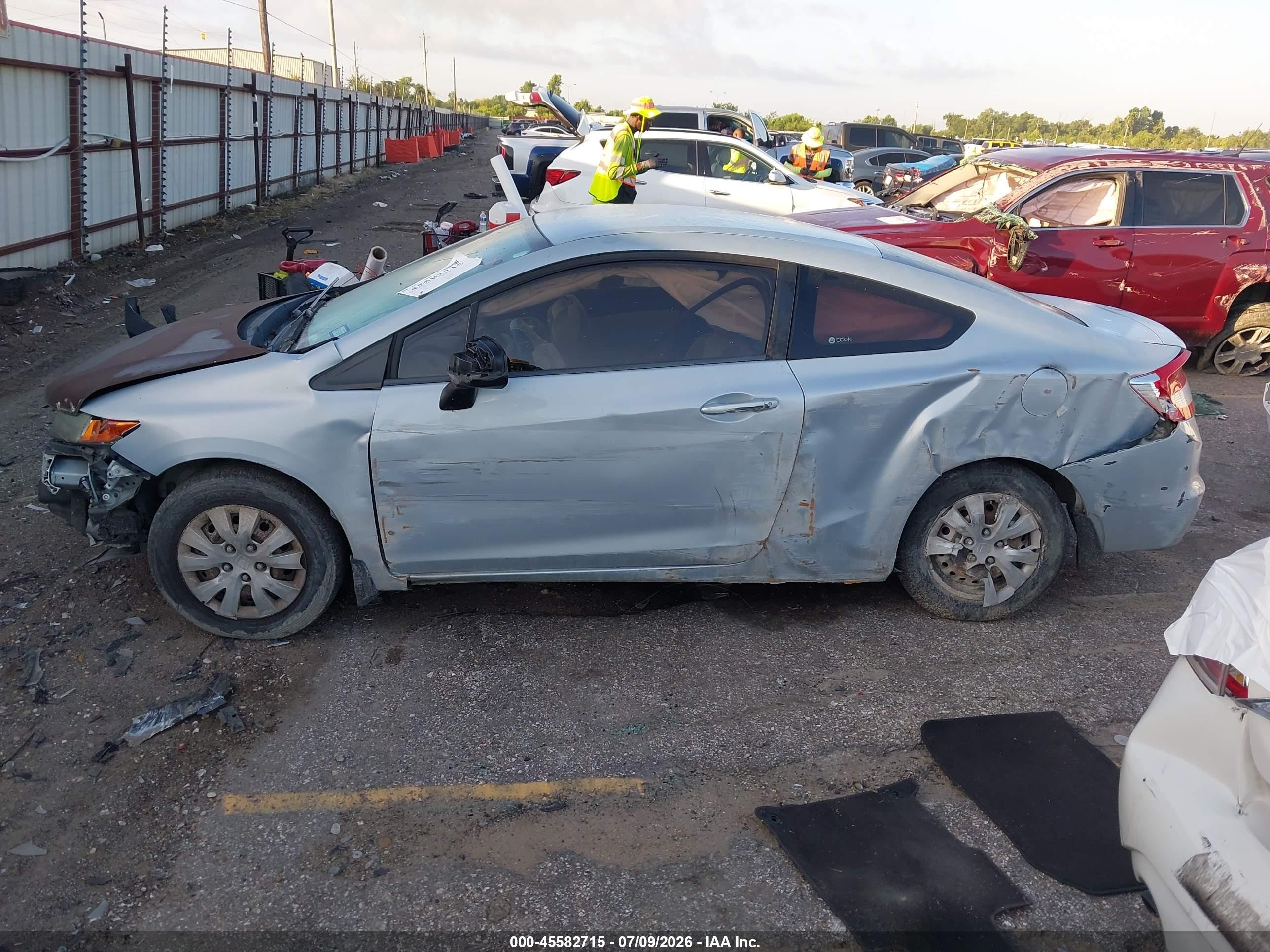 2012 Honda Civic Lx Blue vin: 2HGFG3B53CH511400