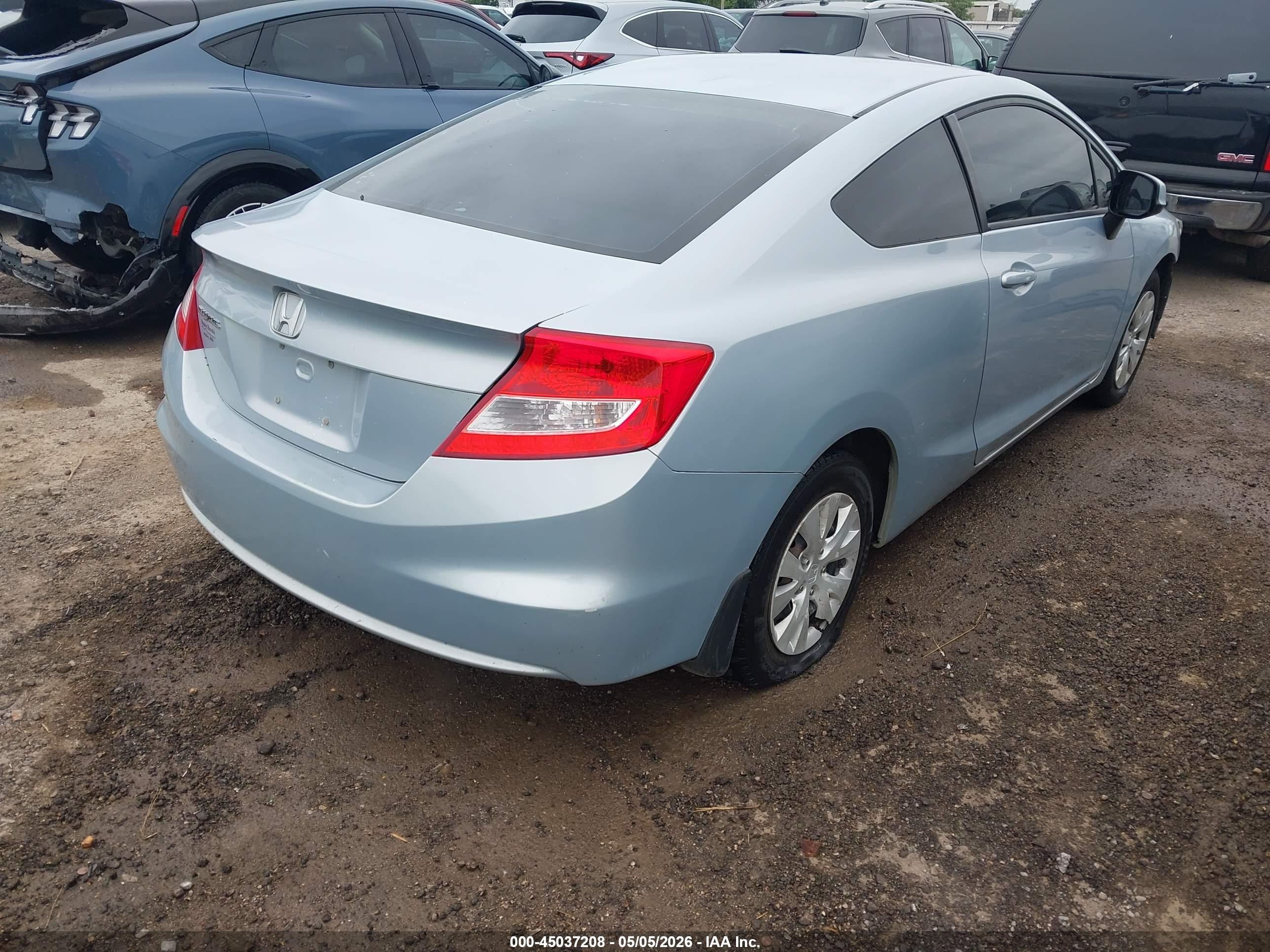 2012 Honda Civic Lx Light Blue vin: 2HGFG3B53CH514491