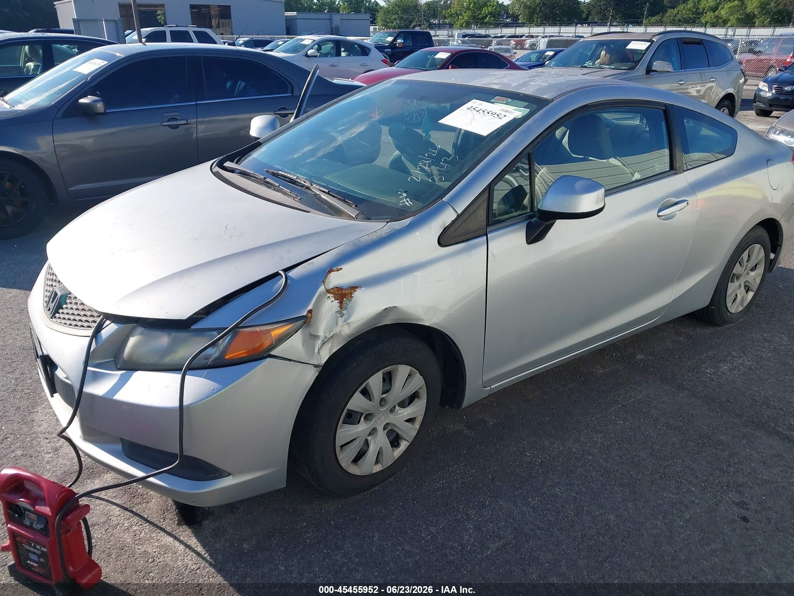 2012 Honda Civic Lx Серый vin: 2HGFG3B53CH523143