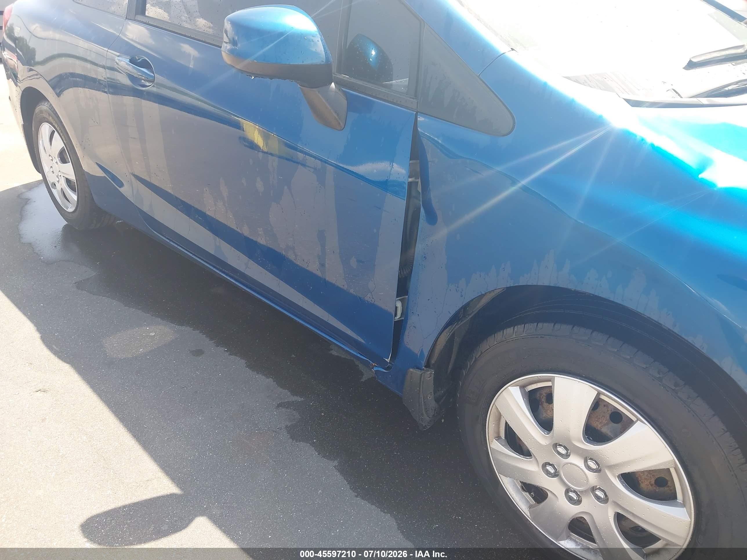 2012 Honda Civic Lx Синий vin: 2HGFG3B53CH534451