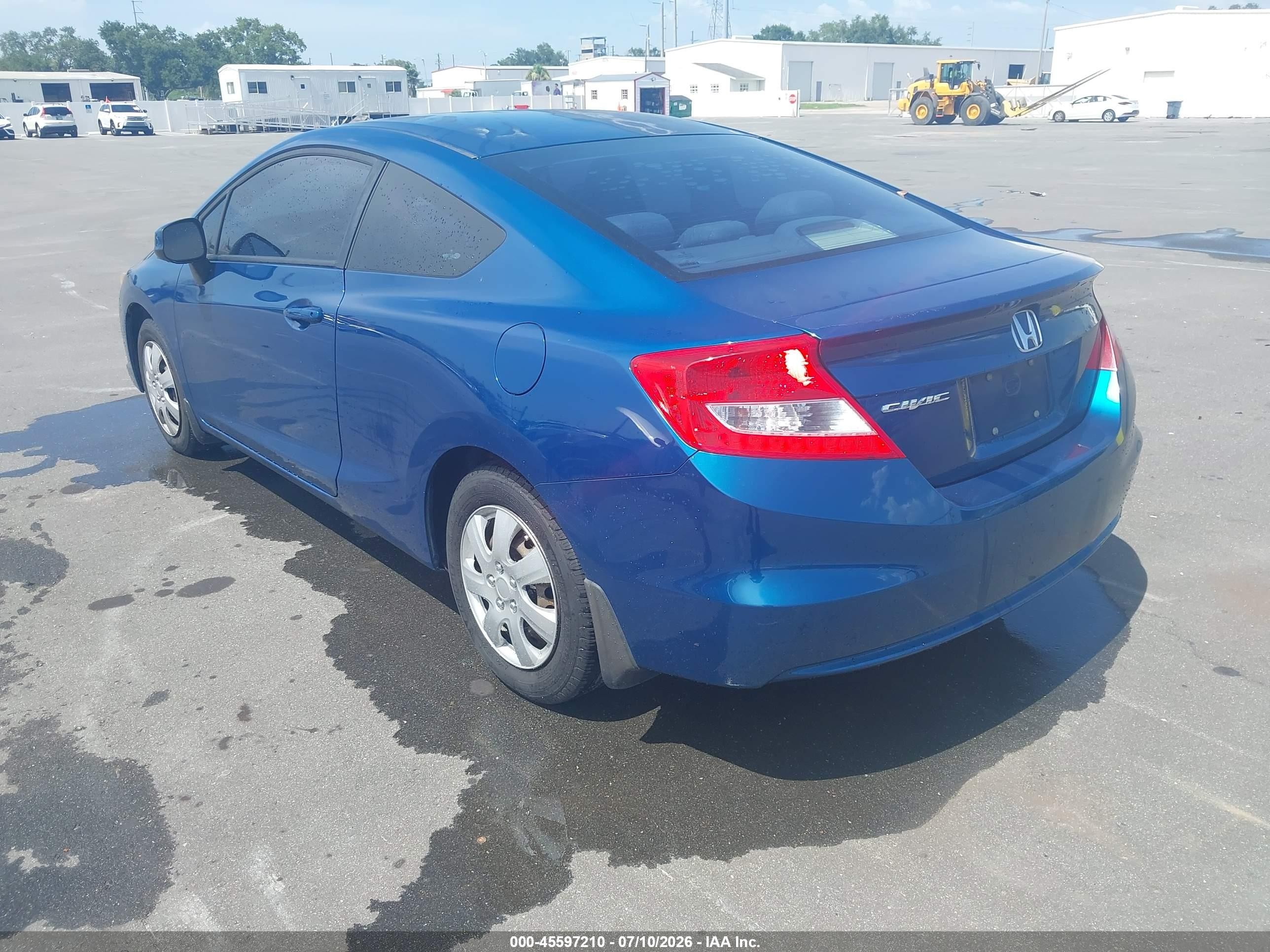 2012 Honda Civic Lx Синий vin: 2HGFG3B53CH534451
