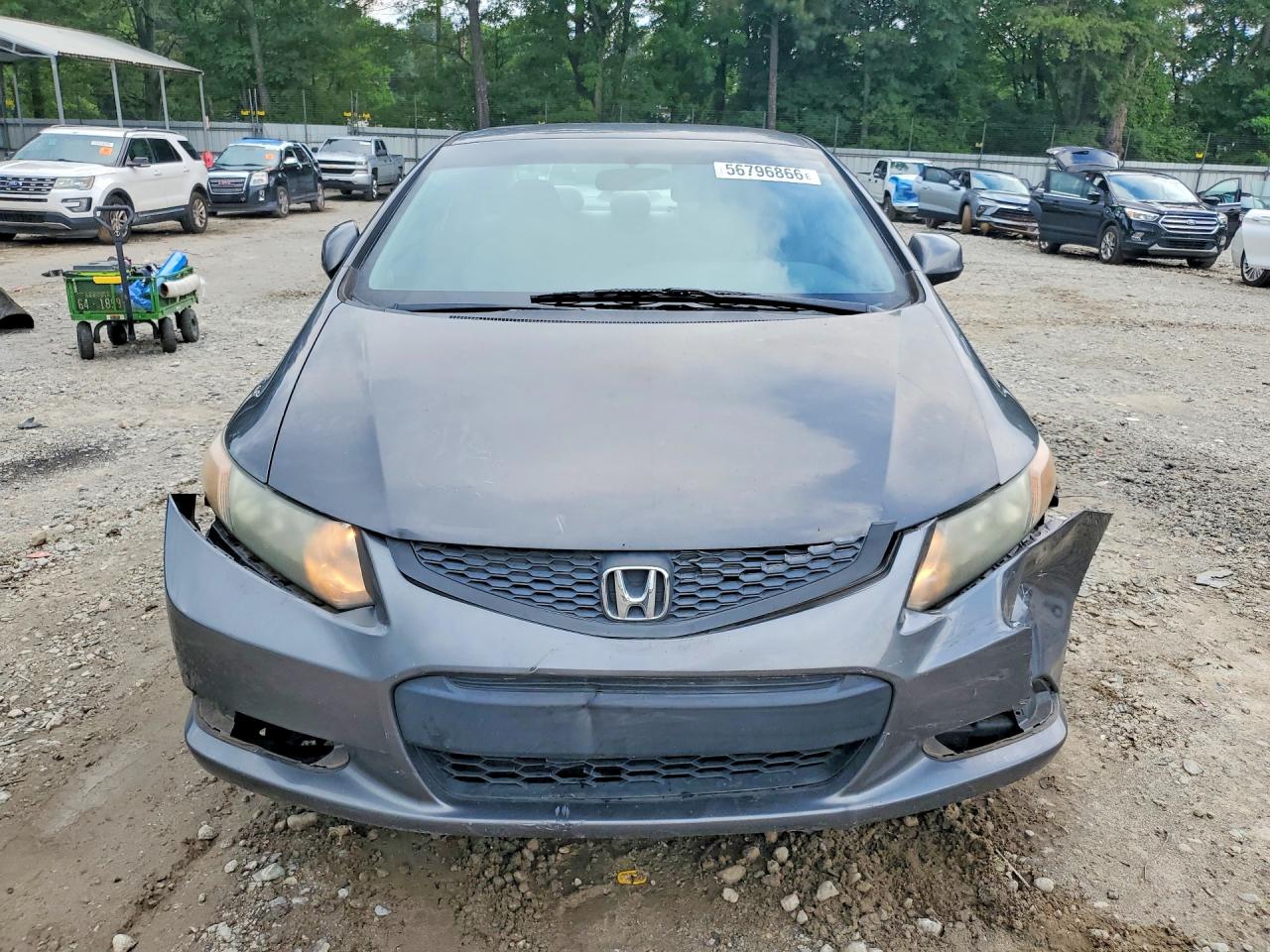 2012 Honda Civic Lx Gray vin: 2HGFG3B53CH536071