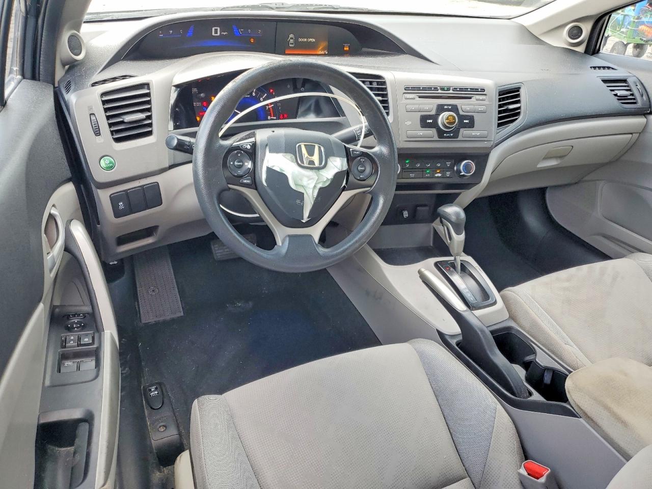 2012 Honda Civic Lx Gray vin: 2HGFG3B53CH536071
