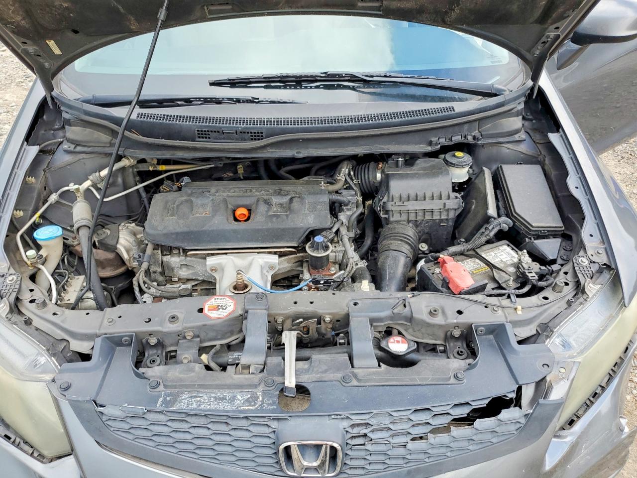 2012 Honda Civic Lx Gray vin: 2HGFG3B53CH536071