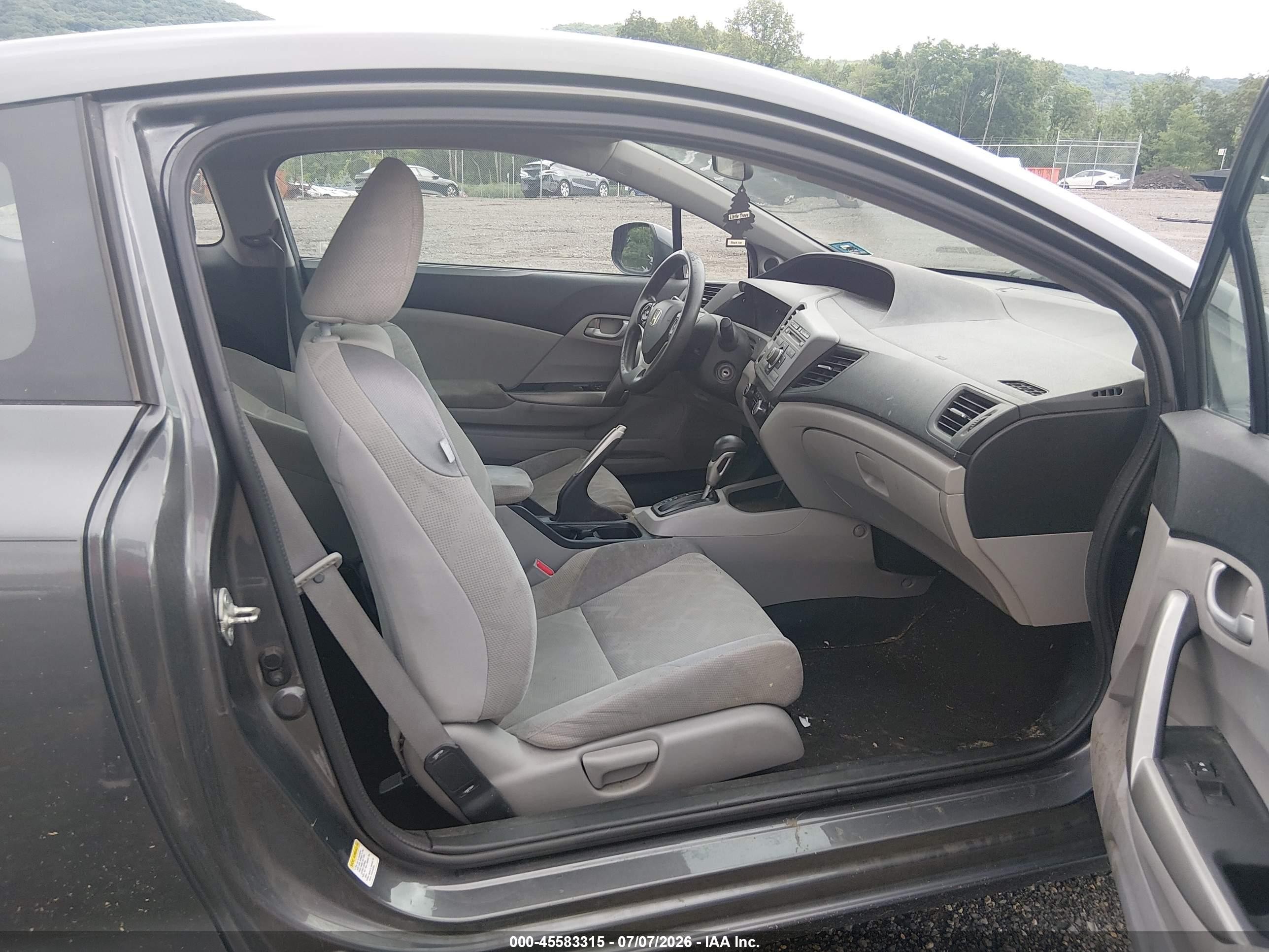2012 Honda Civic Lx Gray vin: 2HGFG3B53CH549404