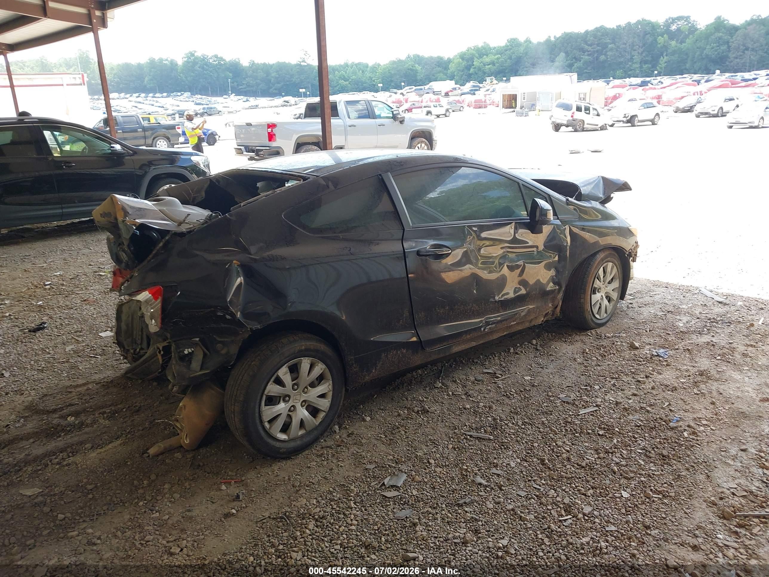2012 Honda Civic Lx Black vin: 2HGFG3B53CH564811