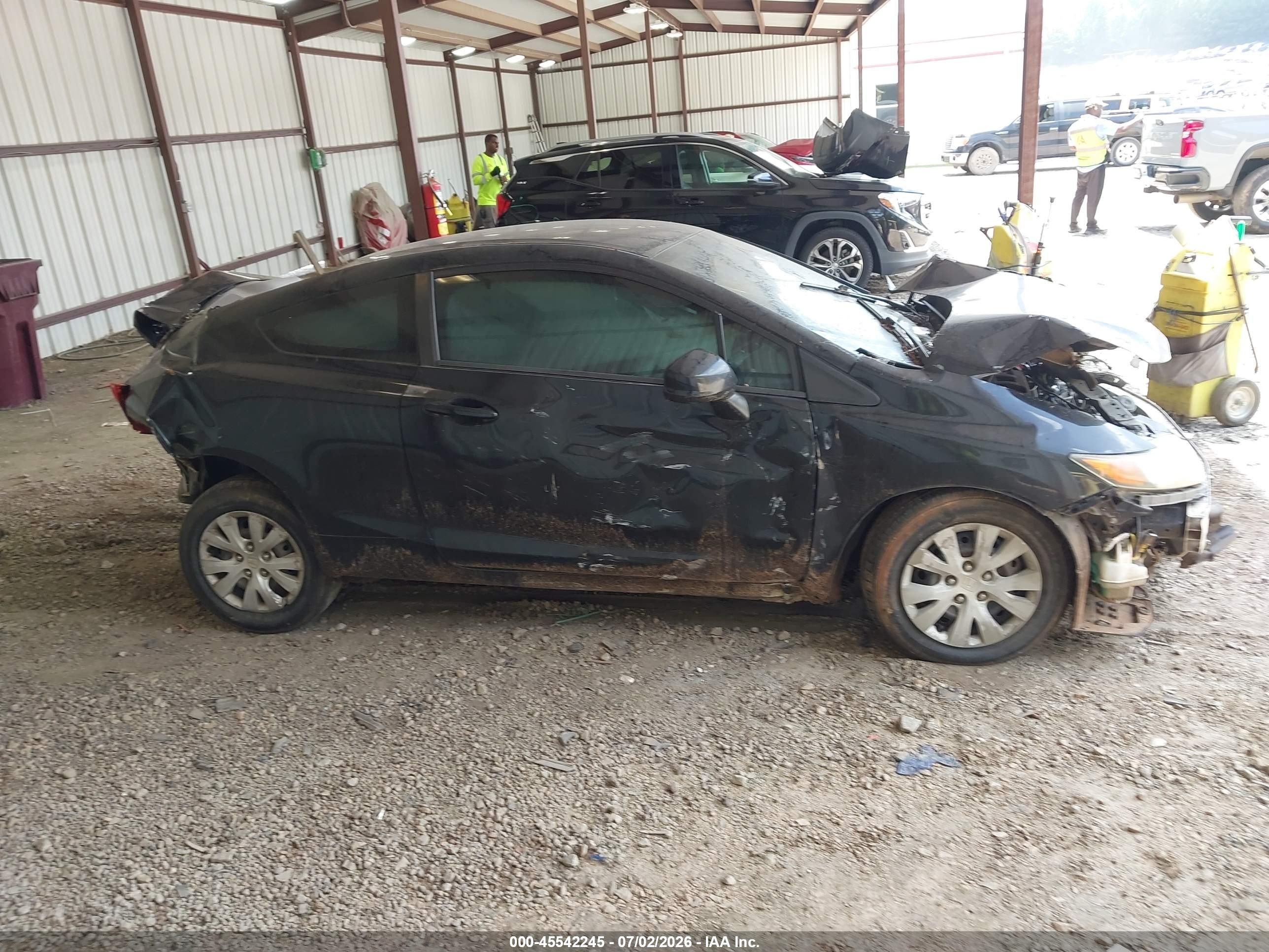 2012 Honda Civic Lx Black vin: 2HGFG3B53CH564811